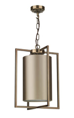 Chiswick Single Pendant with Shade in Antique Brass