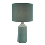 Chloris Table Lamp Green/Grey With Shade E27