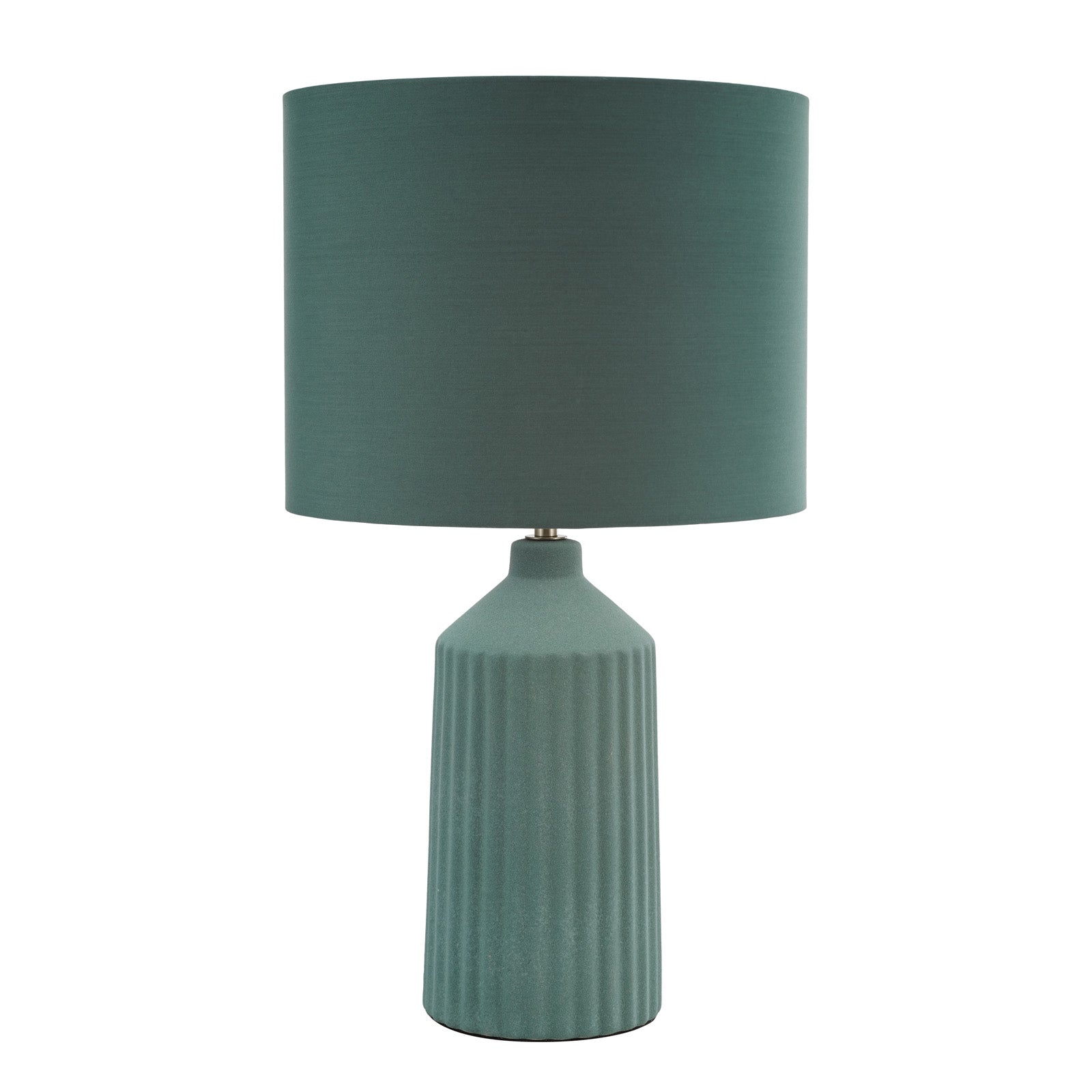 Chloris Table Lamp Green/Grey With Shade E27