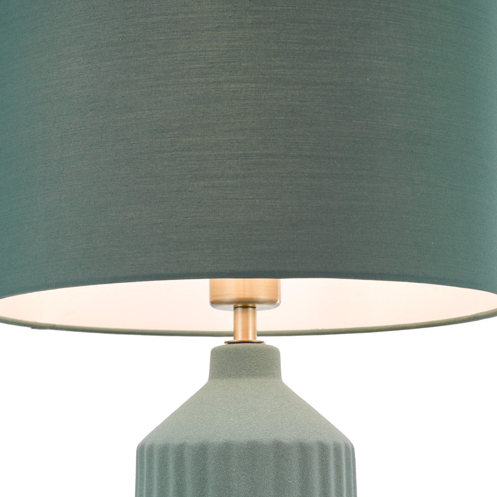 Chloris Table Lamp Green/Grey With Shade E27