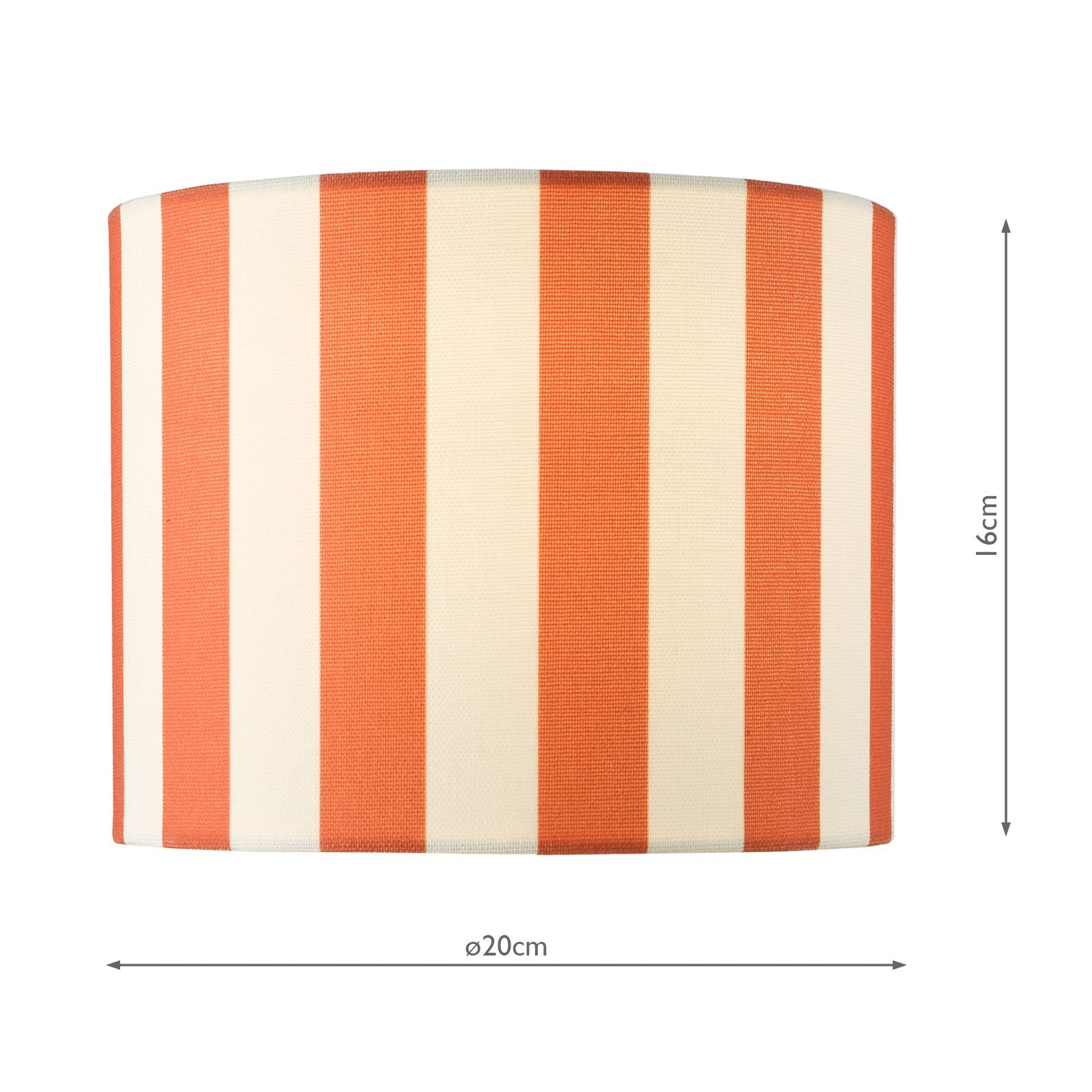Cicada Linen Drum Shade 20cm- Blue/ Orange Finishes