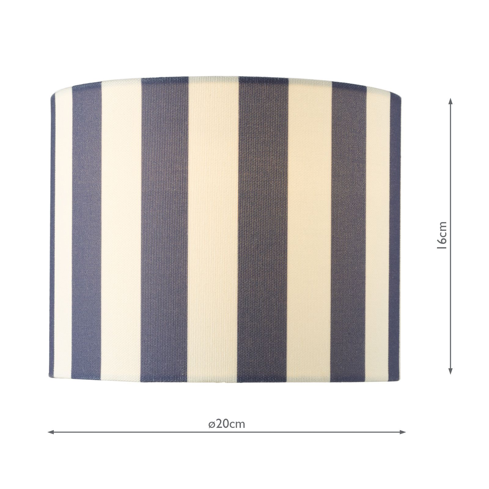 Cicada Linen Drum Shade 20cm- Blue/ Orange Finishes