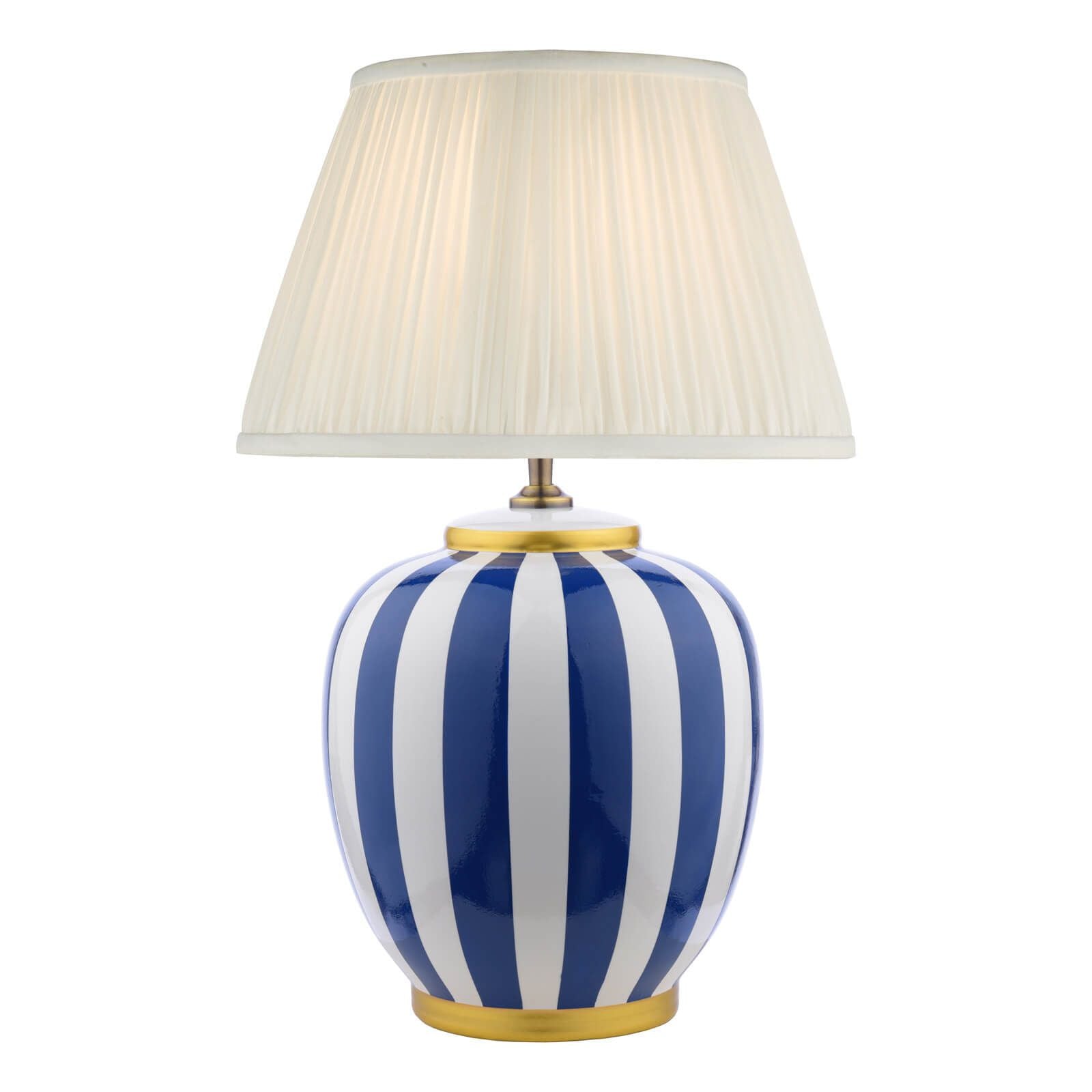 Circus Ceramic Table Lamp Blue/Red & White With Shade