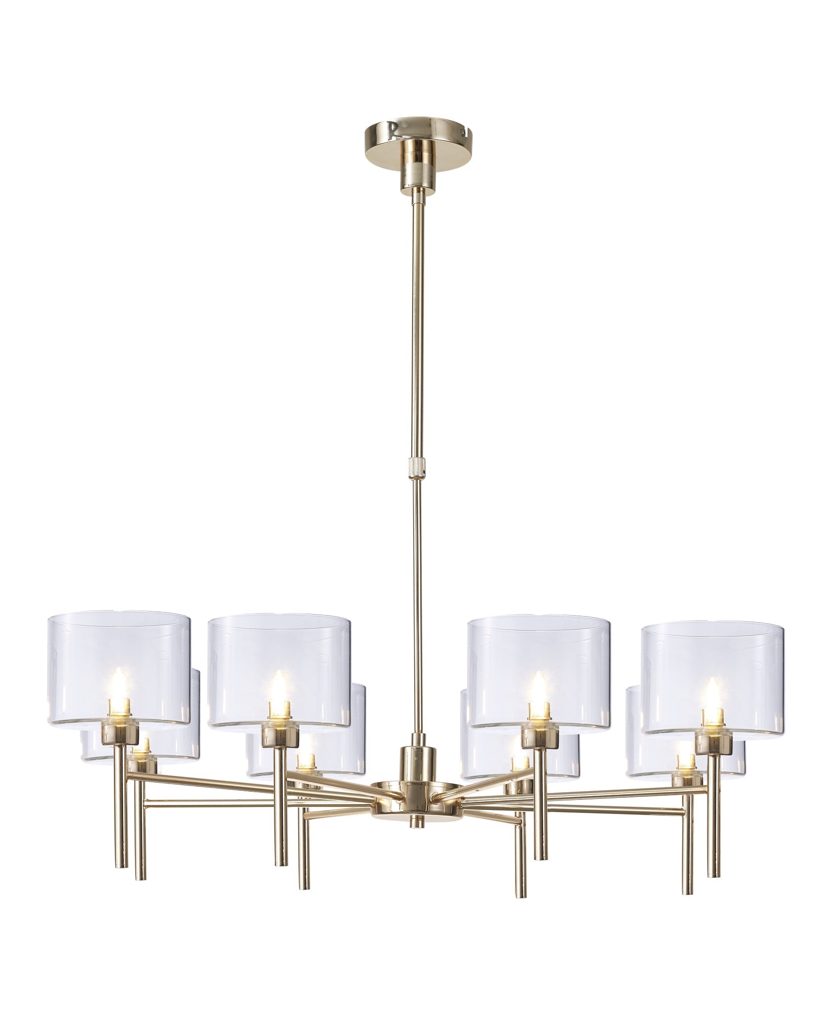 Cassis 8Lt Telescopic/Semi Flush Multi-Arm Pendant - Various Styles