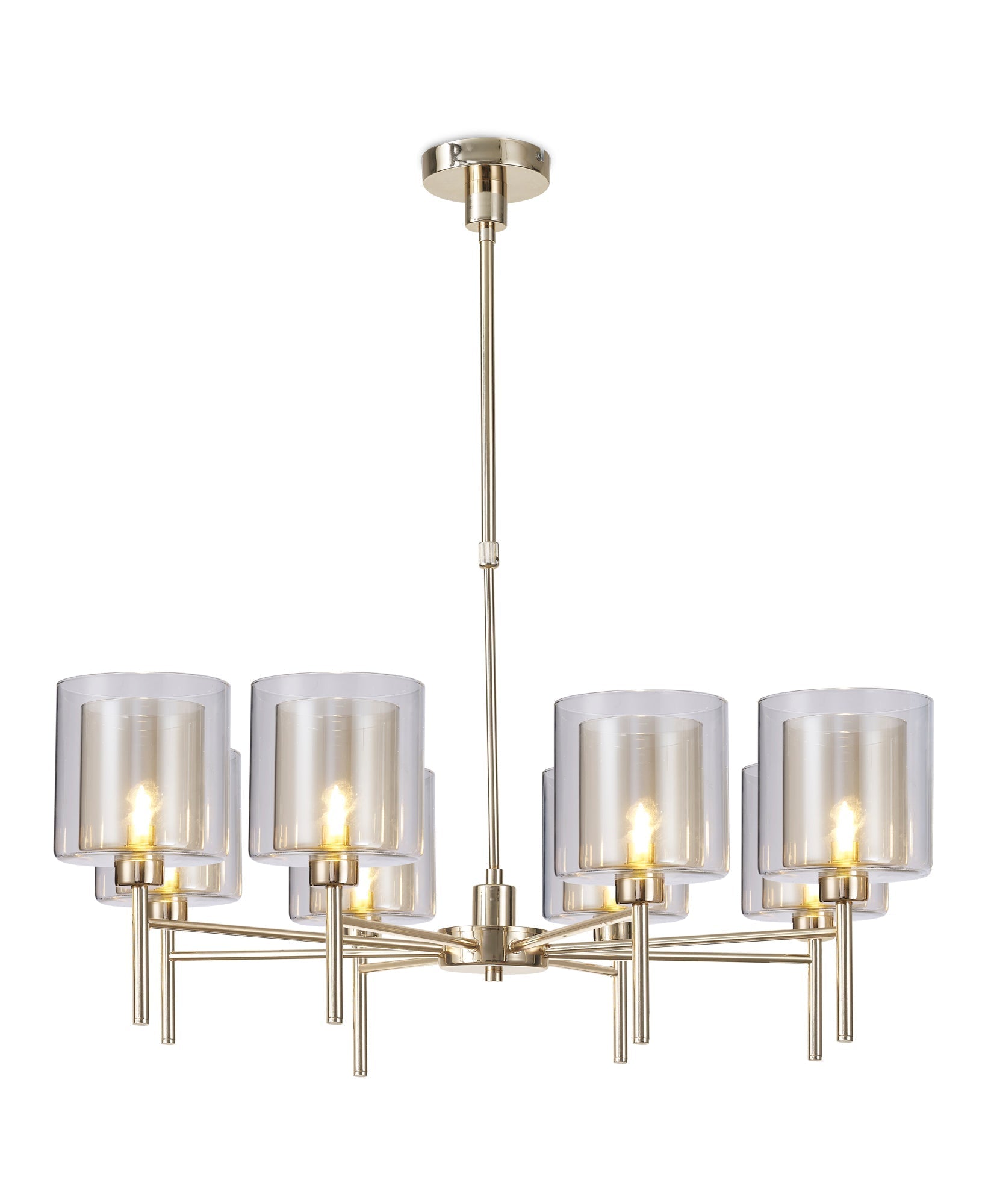 Cassis 8Lt Telescopic/Semi Flush Multi-Arm Pendant - Various Styles