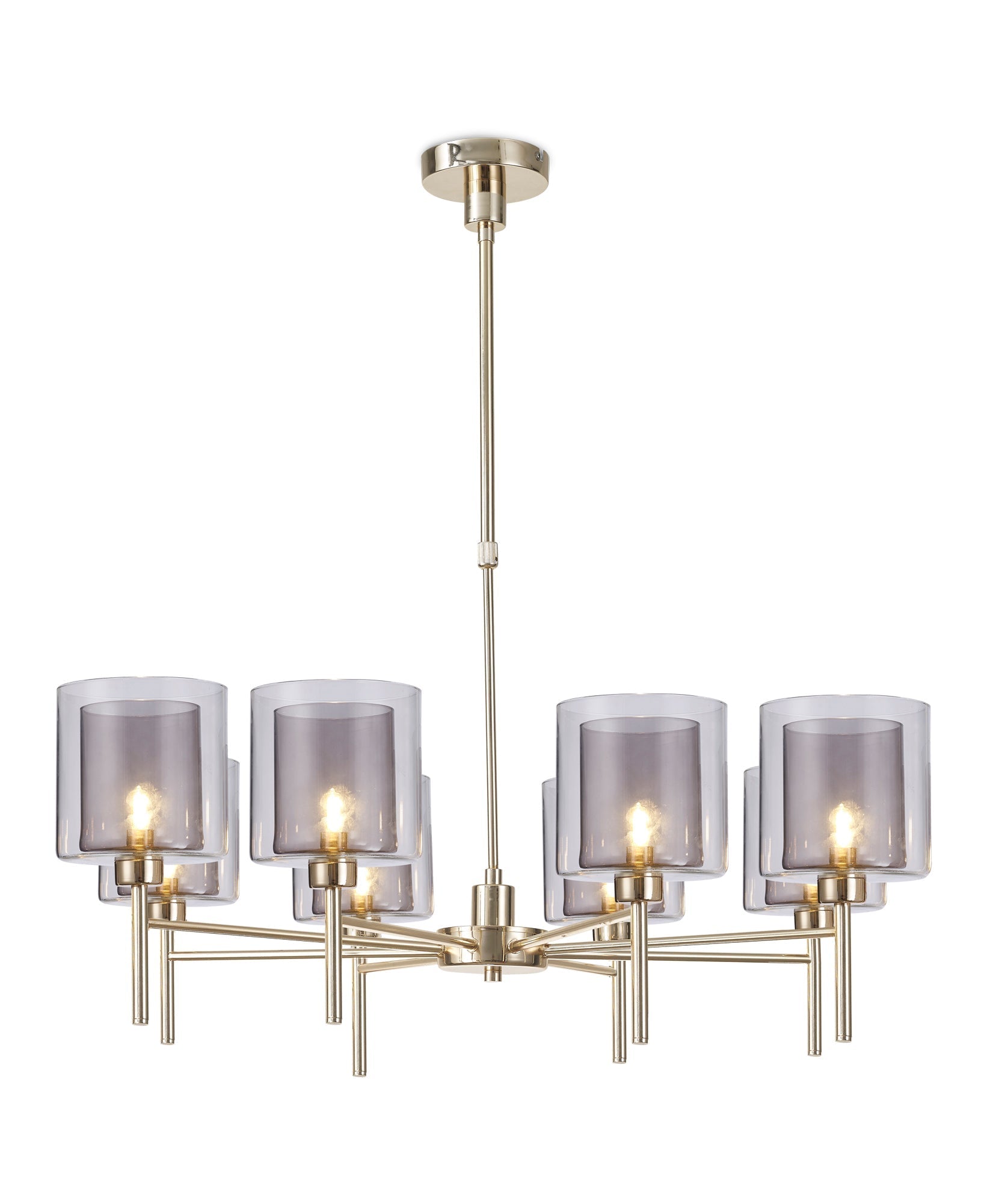 Cassis 8Lt Telescopic/Semi Flush Multi-Arm Pendant - Various Styles