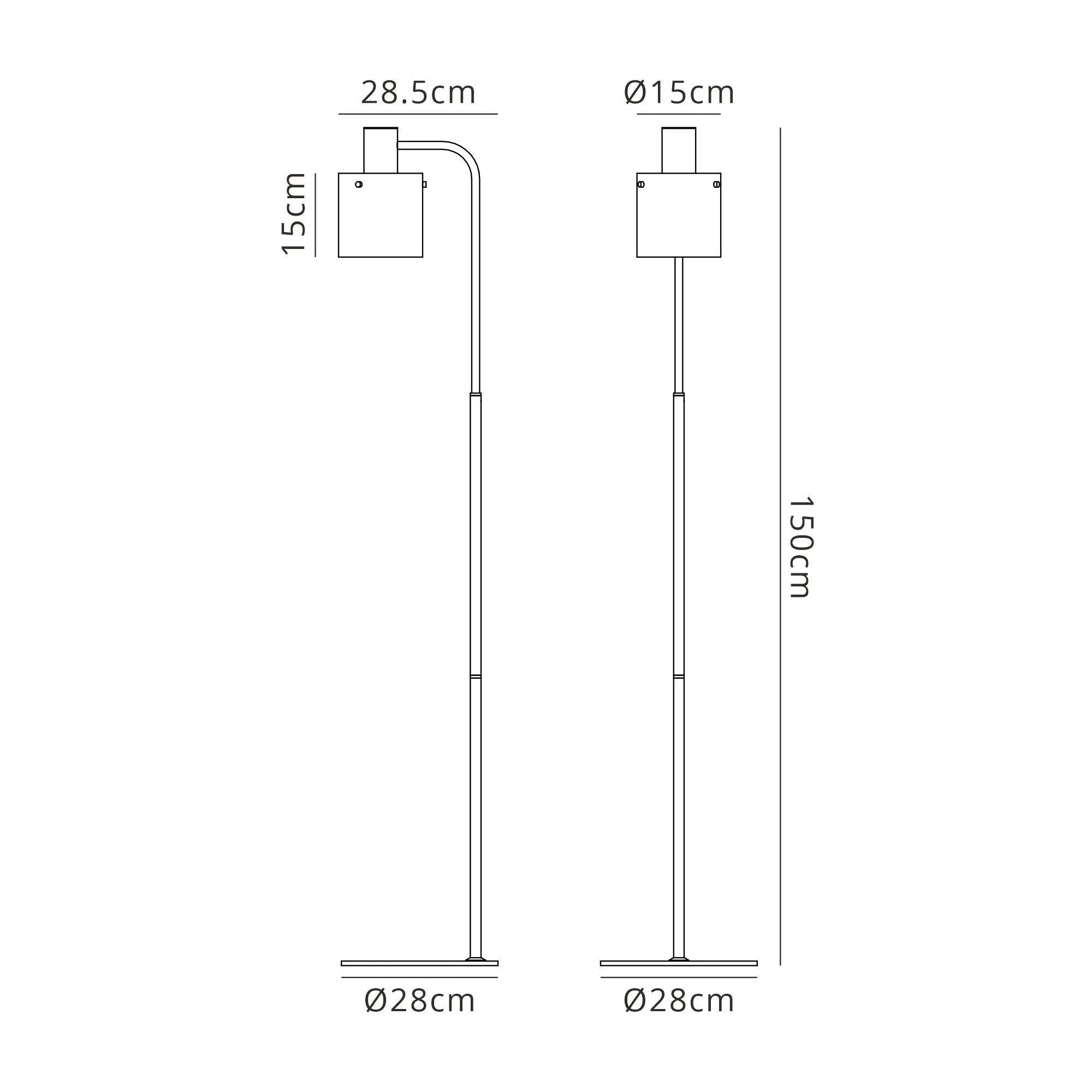 Hailey 1Lt Floor Lamp - Various Colours