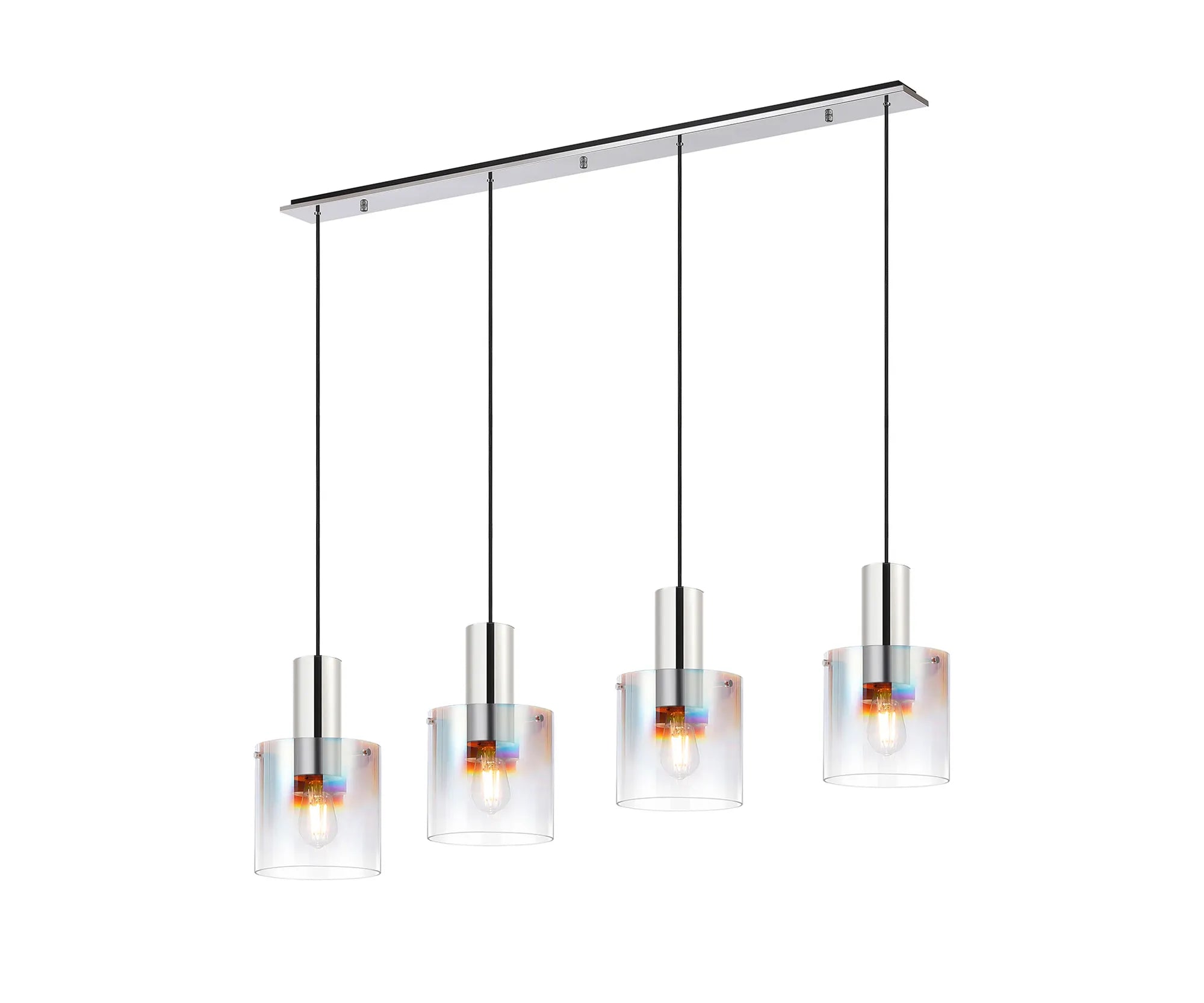 Hailey 4Lt Smooth Linear Pendant - Various Colours