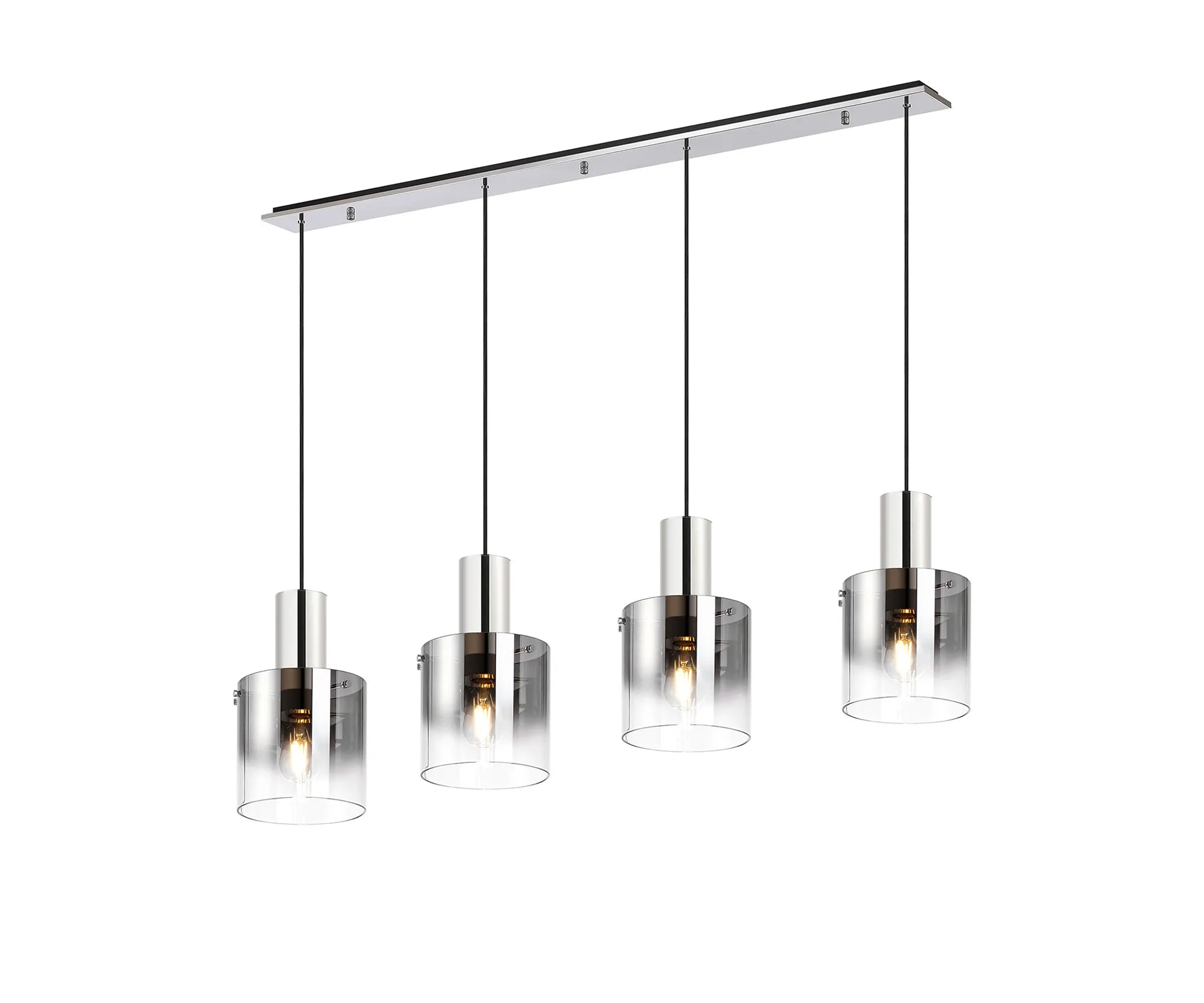 Hailey 4Lt Smooth Linear Pendant - Various Colours