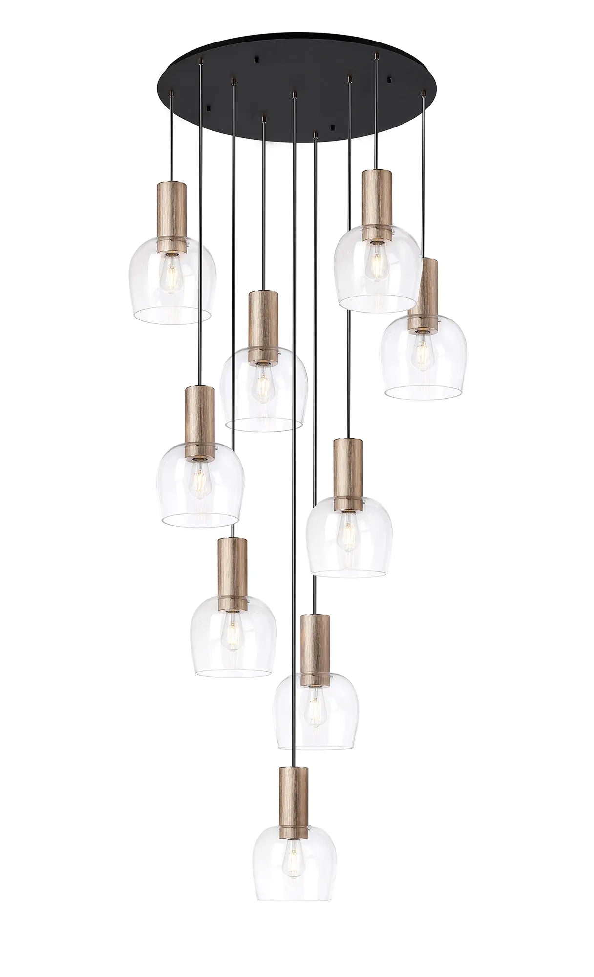 Camden 9 Light Round Pendant In Various Finishes