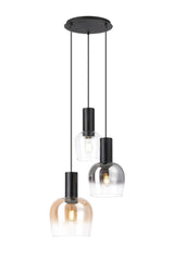 Camden Round Pendant In Various Finishes & Multi Colour Shades
