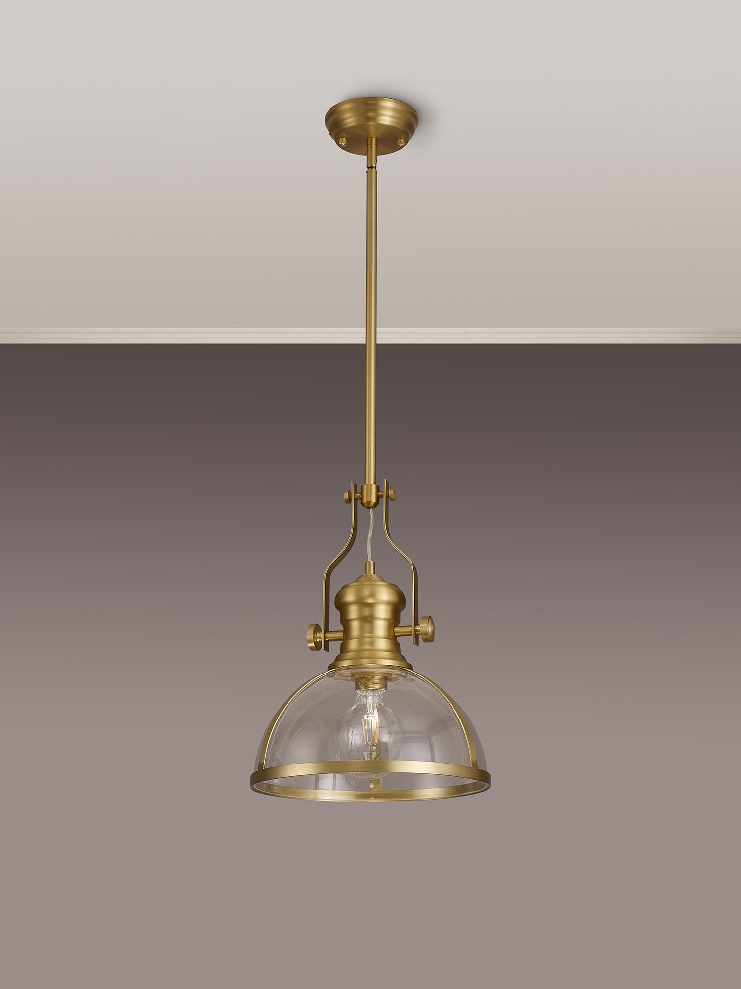 Savannah Pendant, 1 x E27, Satin Gold