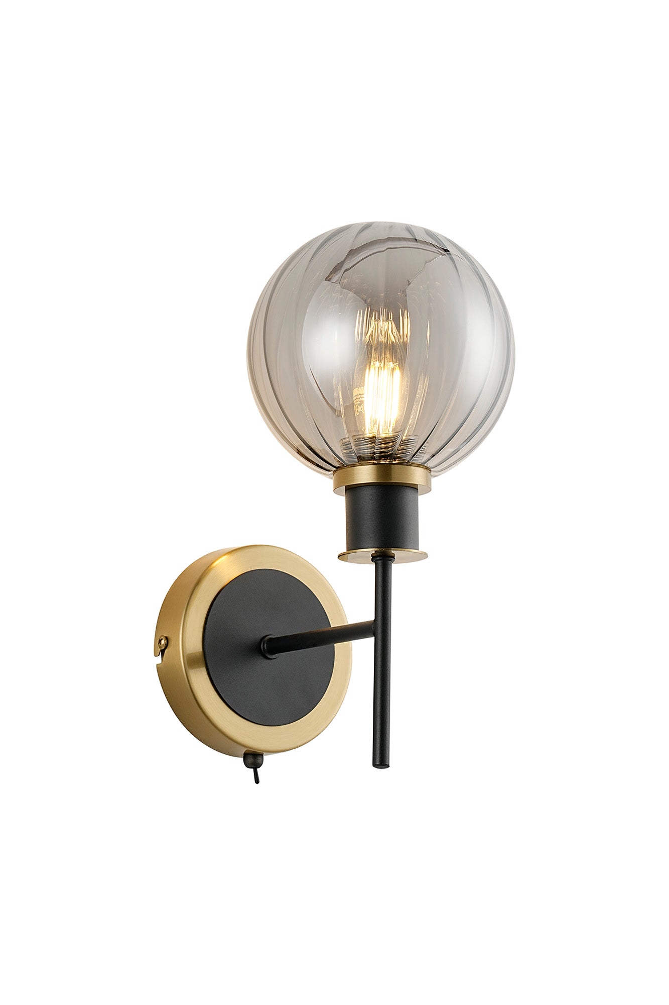 Cassie Brass Smoked Ribbed