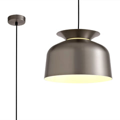 Thurles 1Lt Single Pendant - Nickel/Coffee