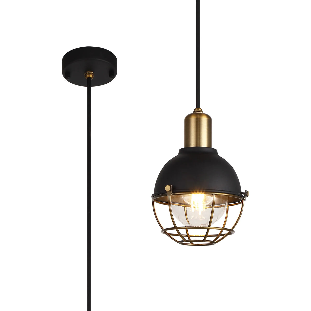 Lottie Pendant IP65 - Matt Black