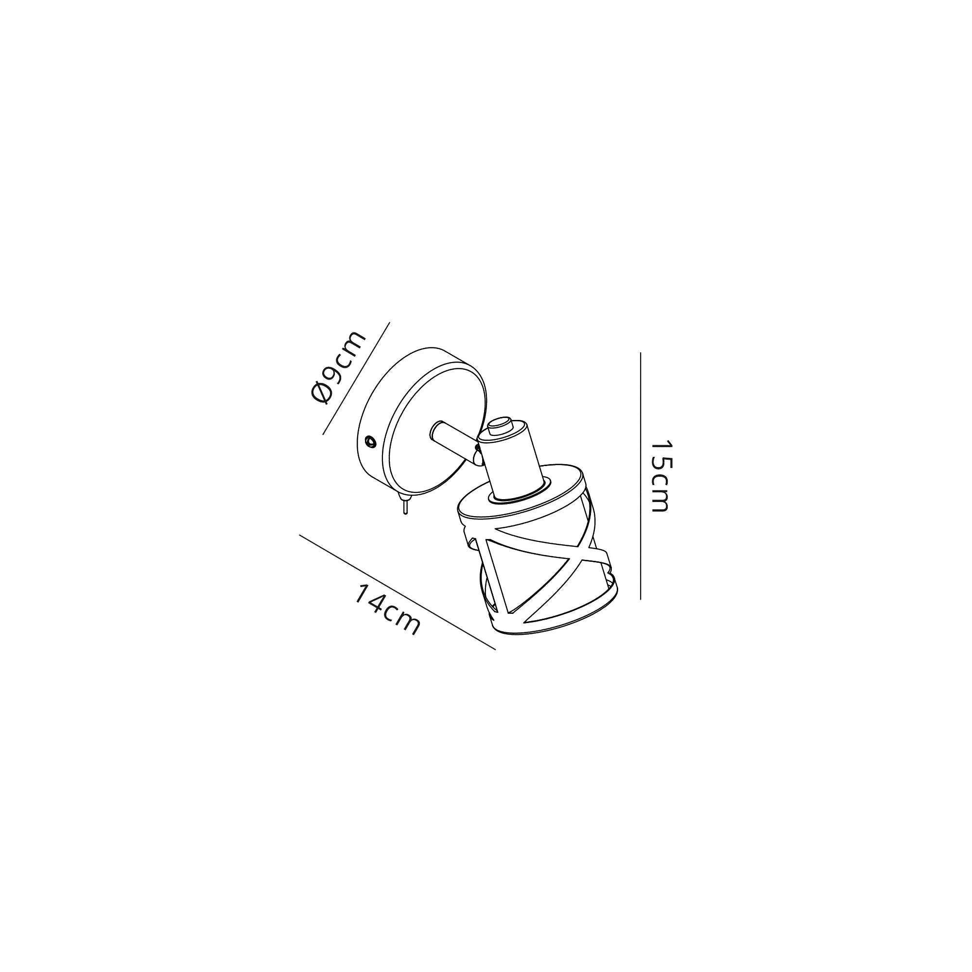 Nivea 1 Light Switched Spotlight E14 , Oiled Bronze/Matt Grey/Polished Chrome/Cognac