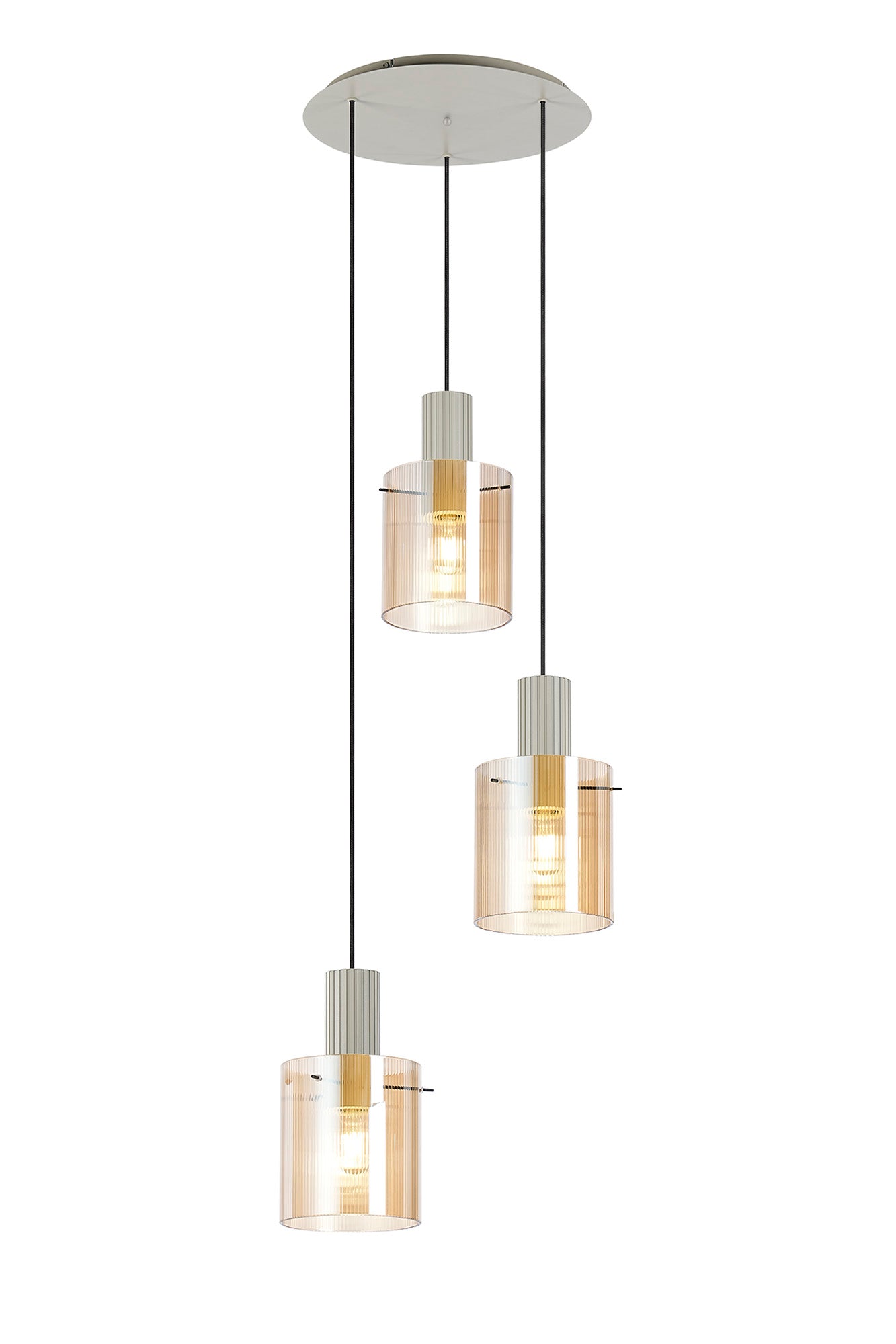 Hailey 3Lt Cluster Wide Line Glass - Various Colours