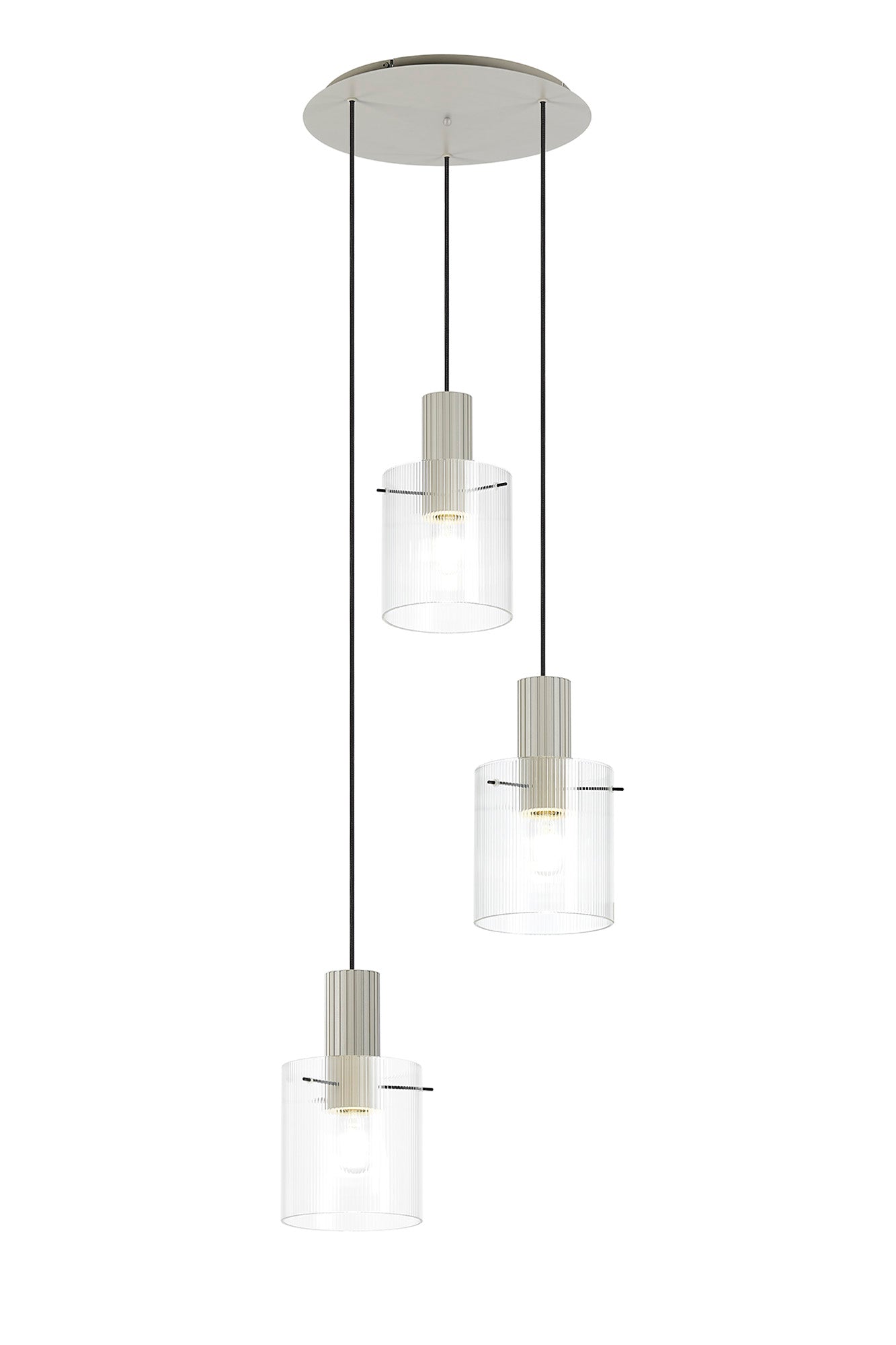 Hailey 3Lt Cluster Wide Line Glass - Various Colours