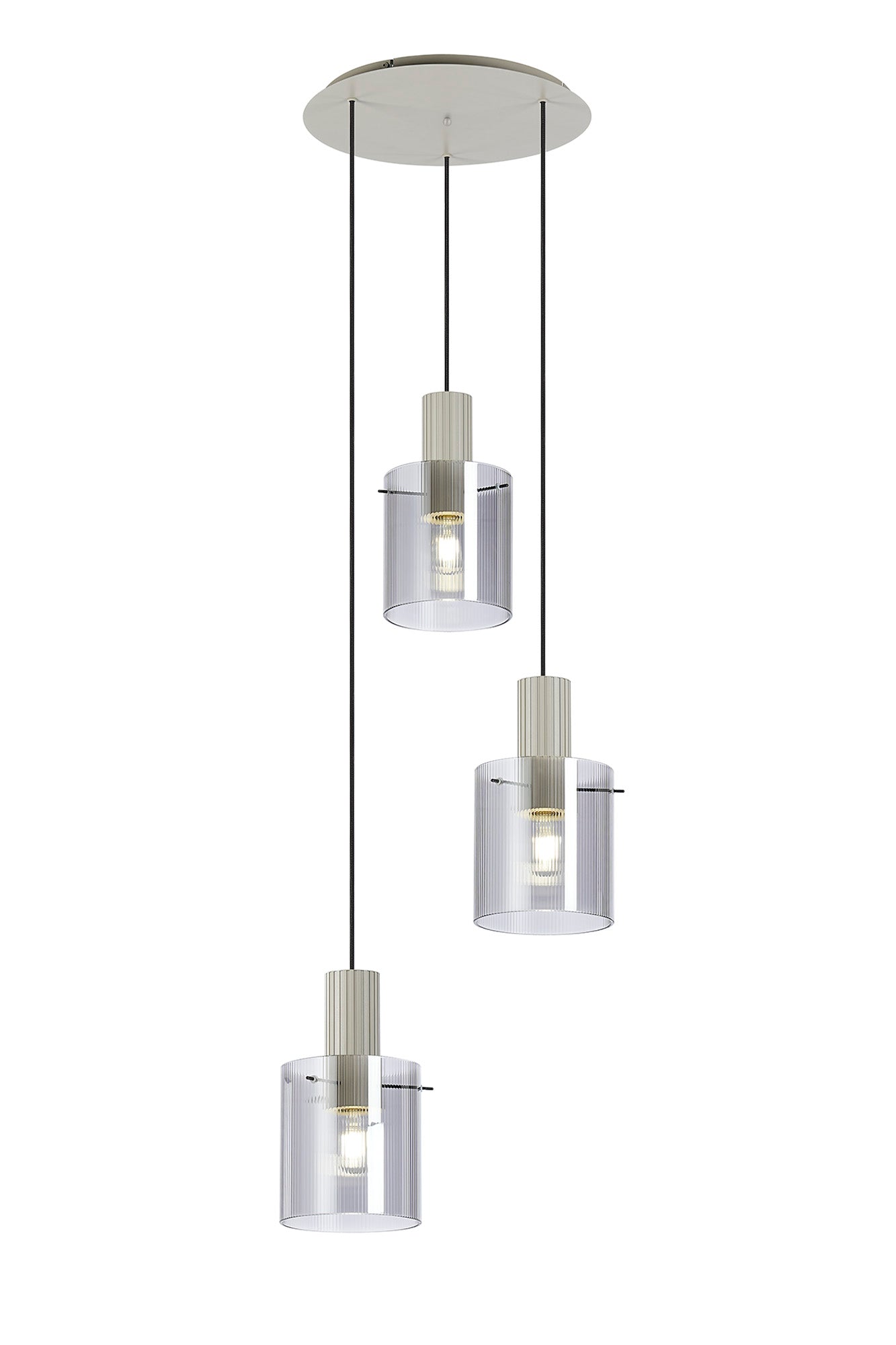 Hailey 3Lt Cluster Wide Line Glass - Various Colours