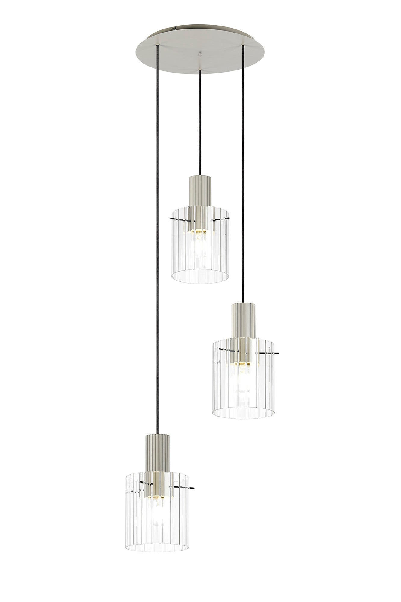 Hailey 3Lt Cluster Wide Line Glass - Various Colours