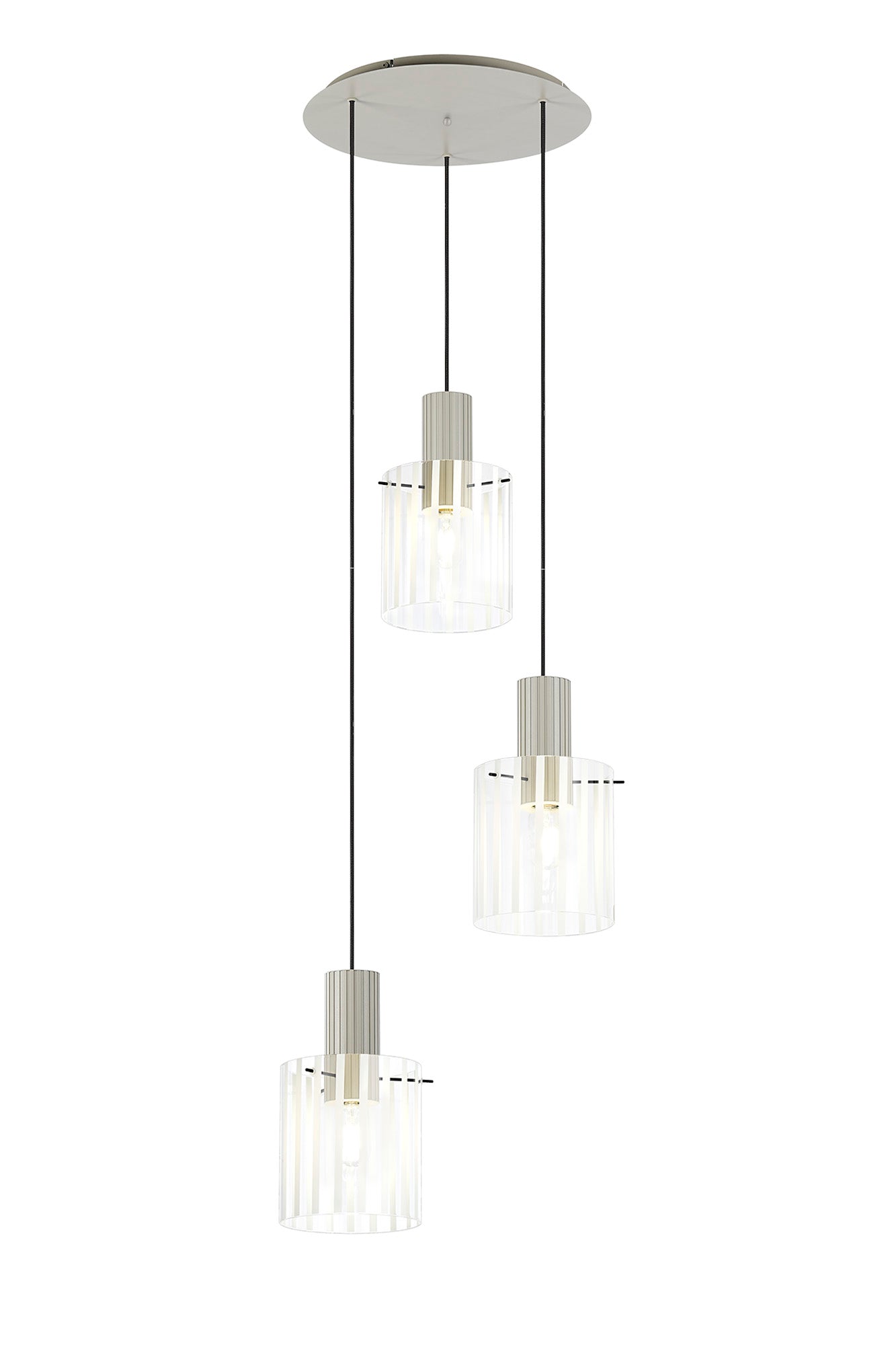 Hailey 3Lt Cluster Wide Line Glass - Various Colours