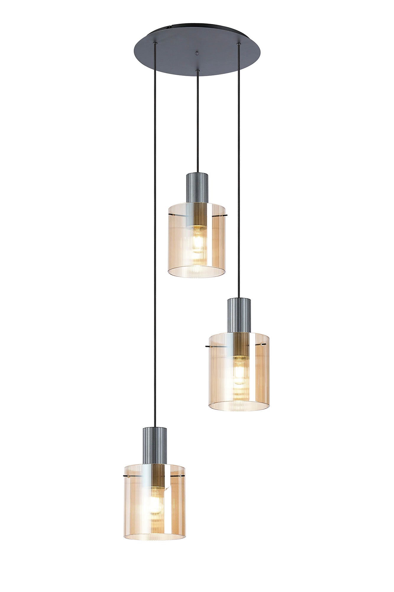 Hailey 3Lt Cluster Wide Line Glass - Various Colours