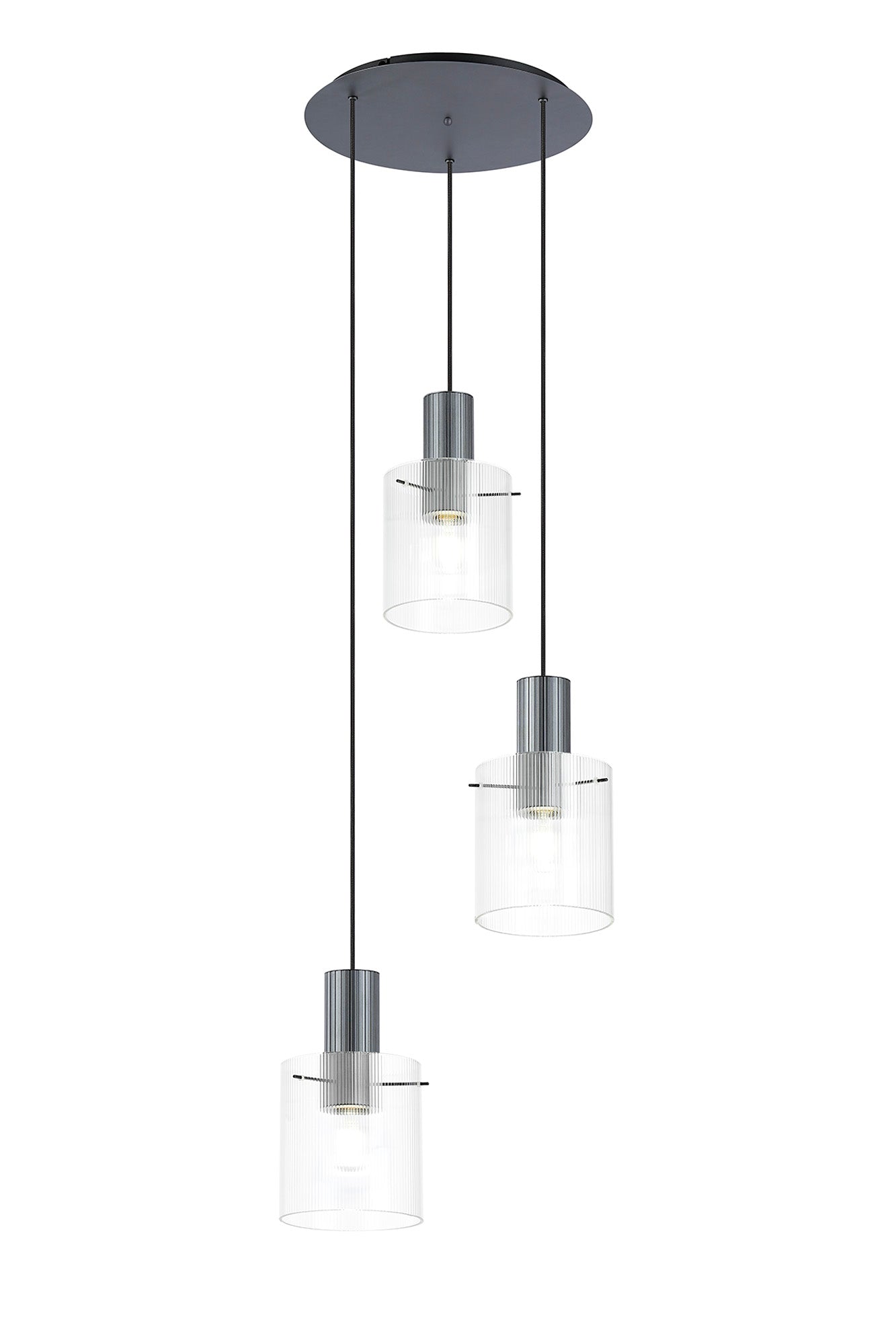 Hailey 3Lt Cluster Wide Line Glass - Various Colours