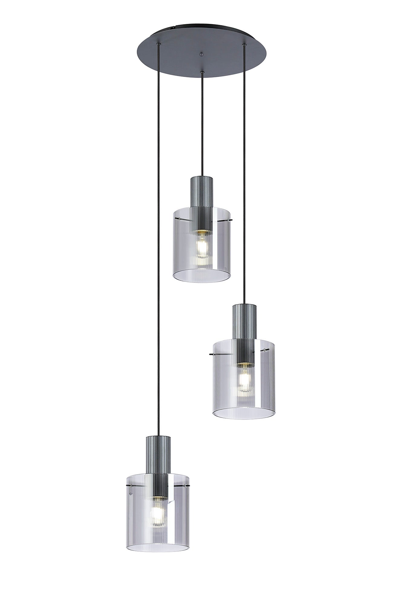 Hailey 3Lt Cluster Wide Line Glass - Various Colours