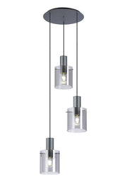 Hailey 3Lt Cluster Wide Line Glass - Various Colours
