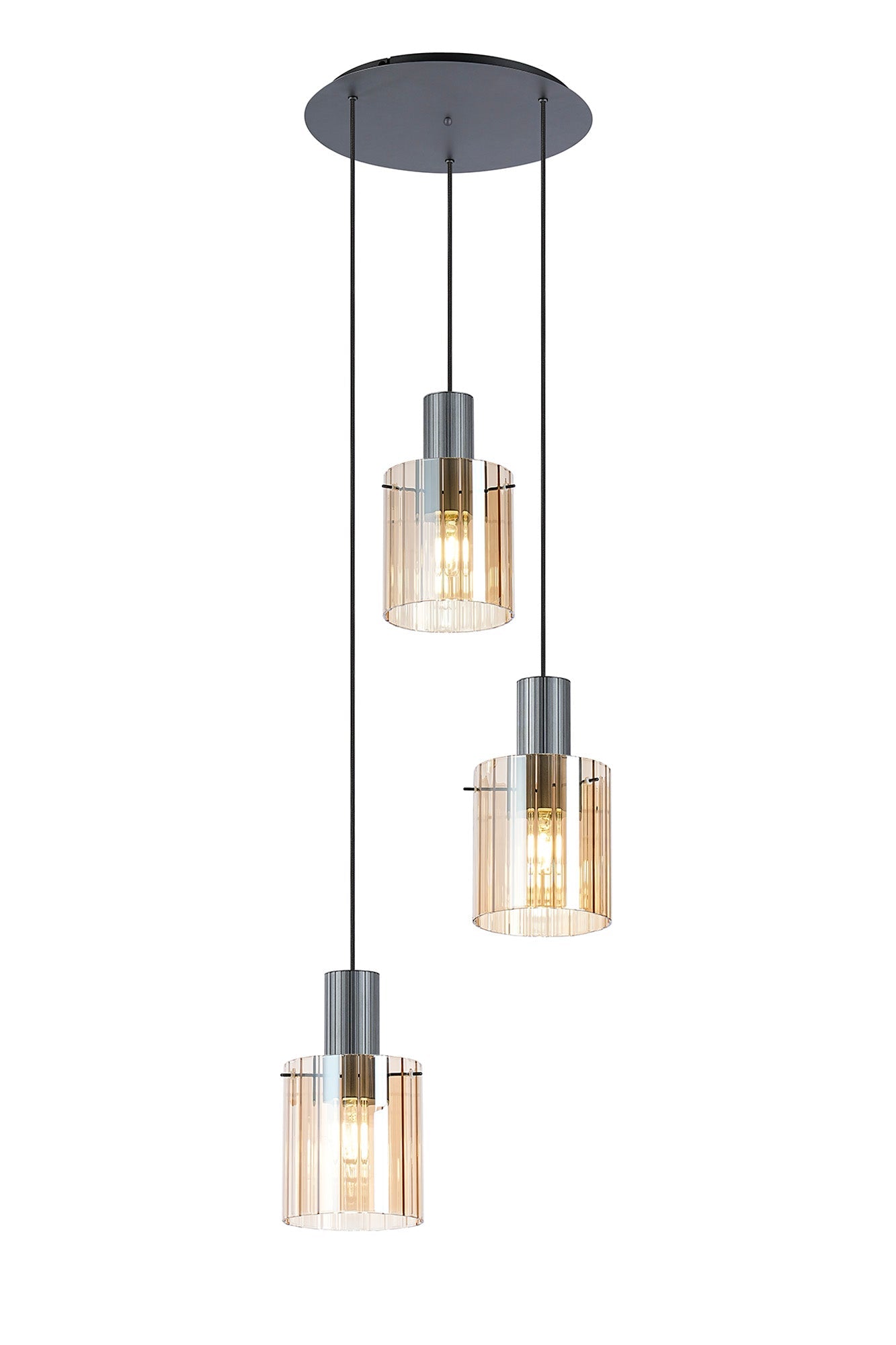 Hailey 3Lt Cluster Wide Line Glass - Various Colours