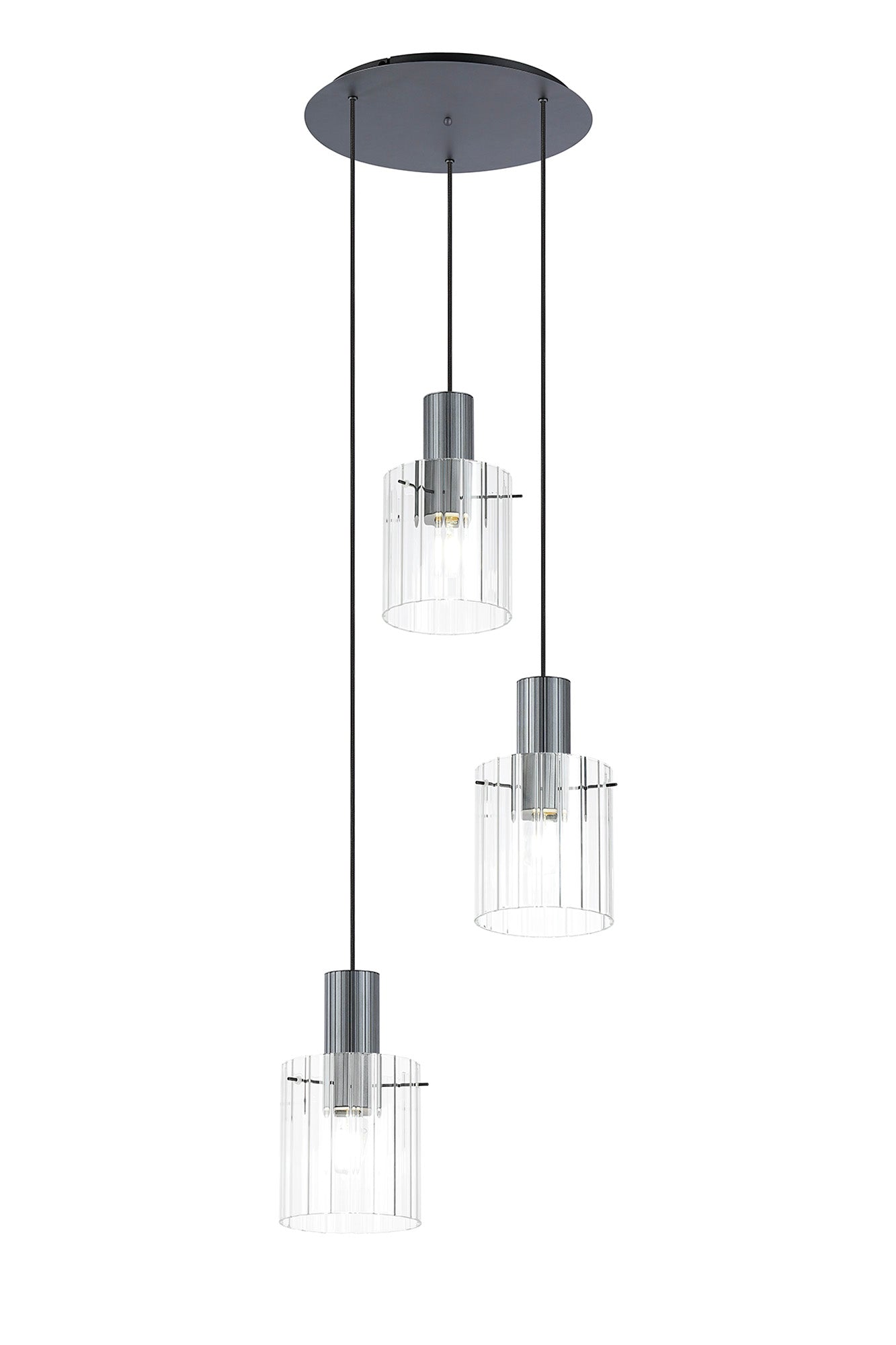 Hailey 3Lt Cluster Wide Line Glass - Various Colours