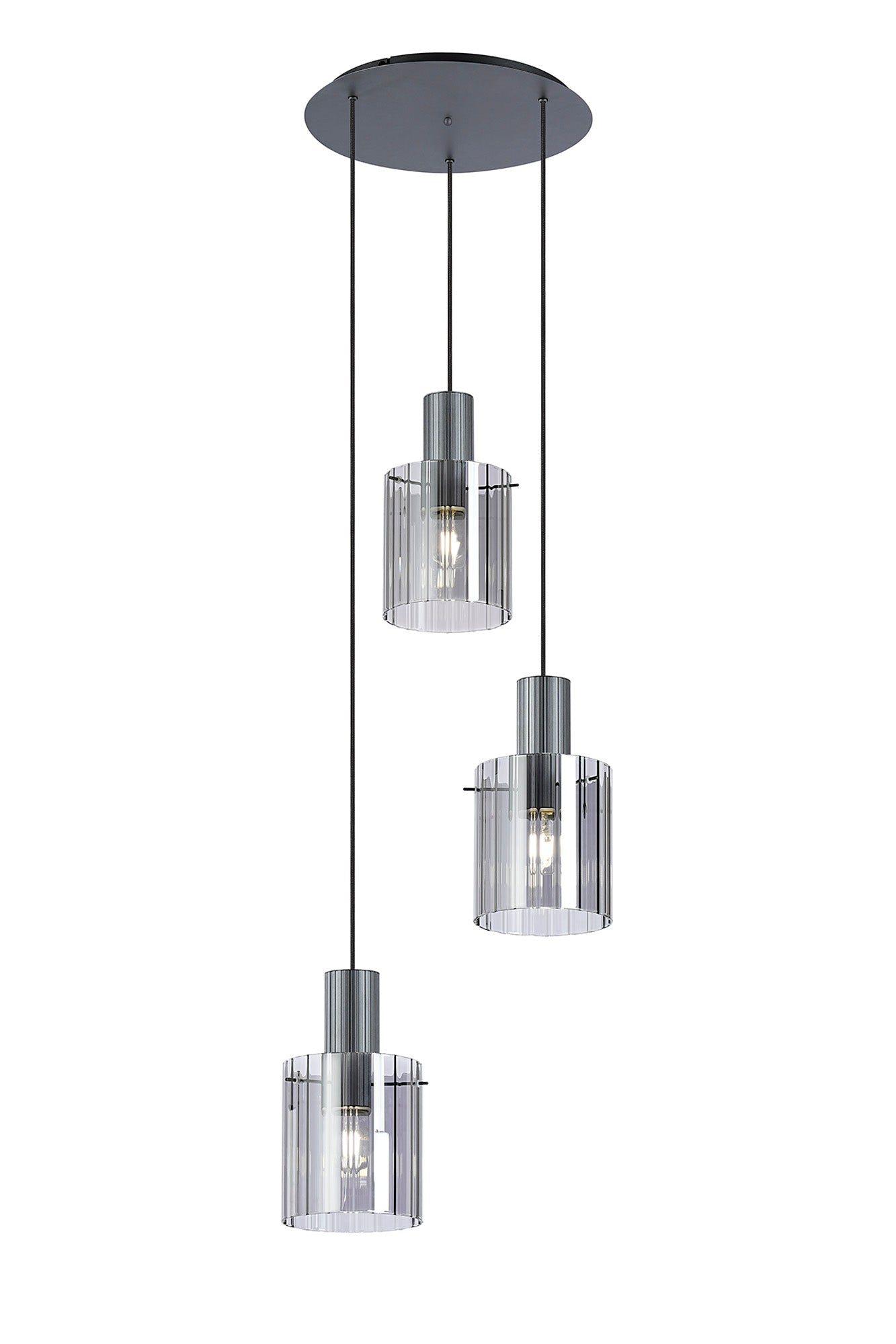 Hailey 3Lt Cluster Wide Line Glass - Various Colours