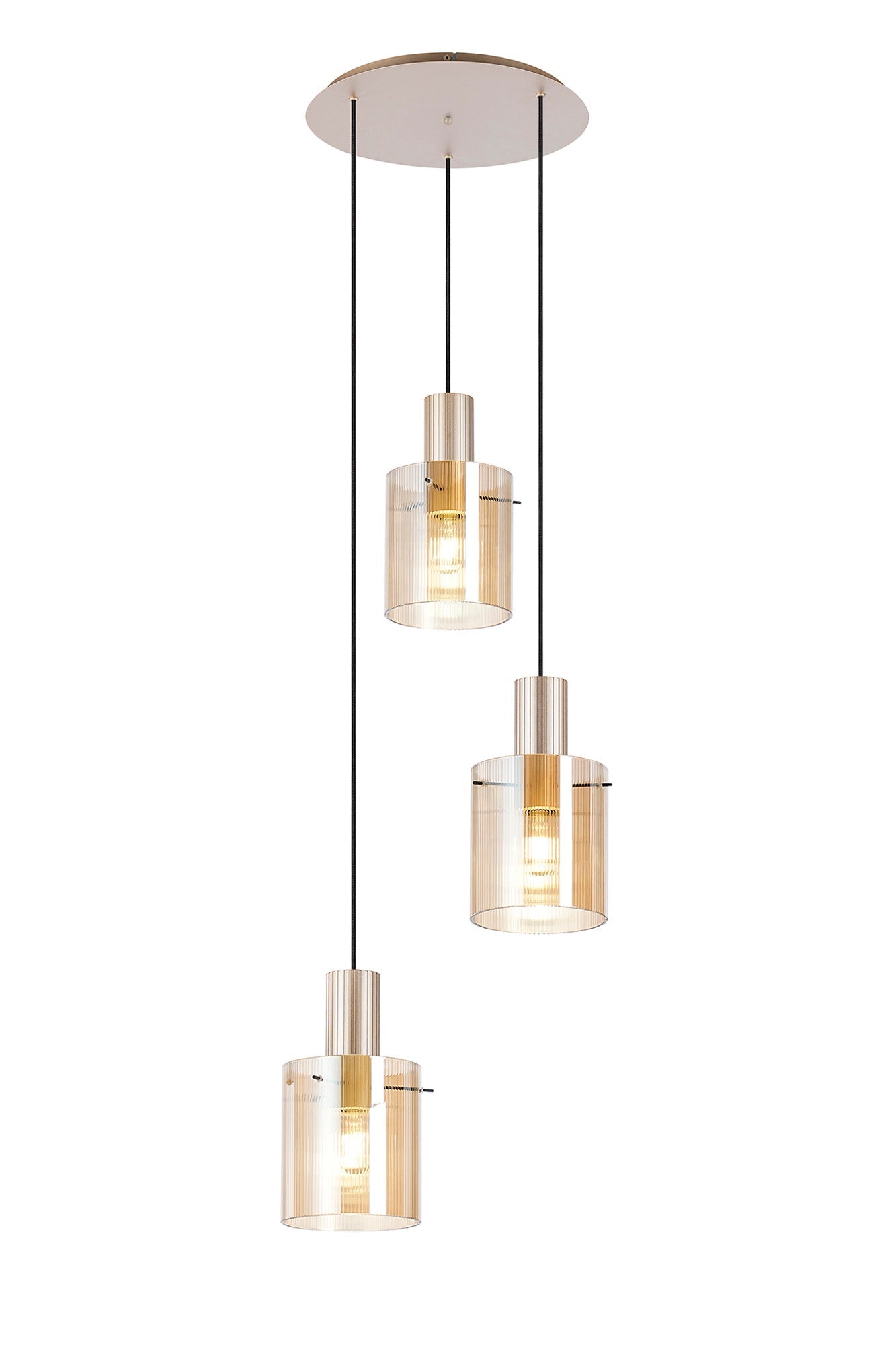 Hailey 3Lt Cluster Wide Line Glass - Various Colours