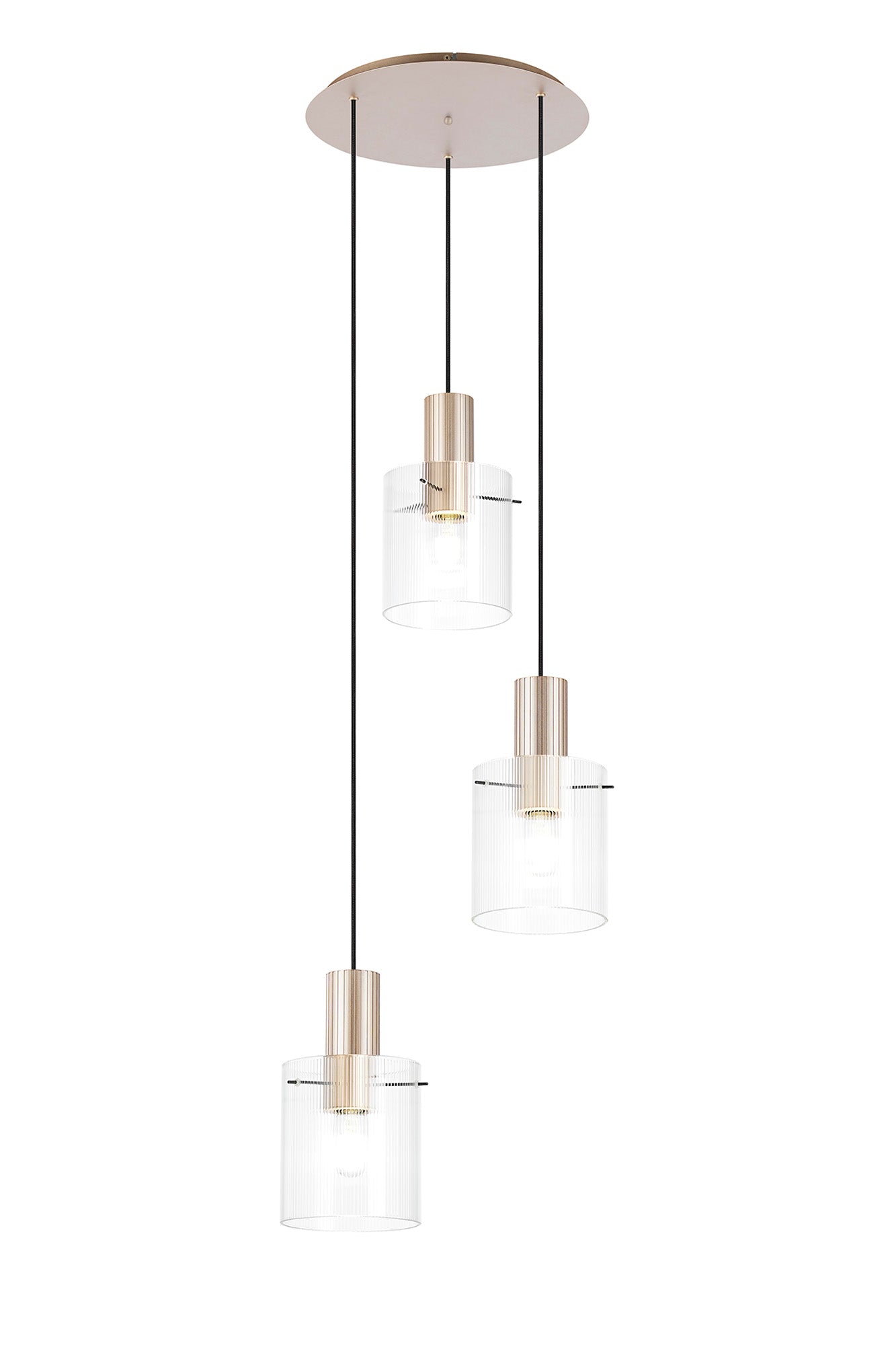 Hailey 3Lt Cluster Wide Line Glass - Various Colours