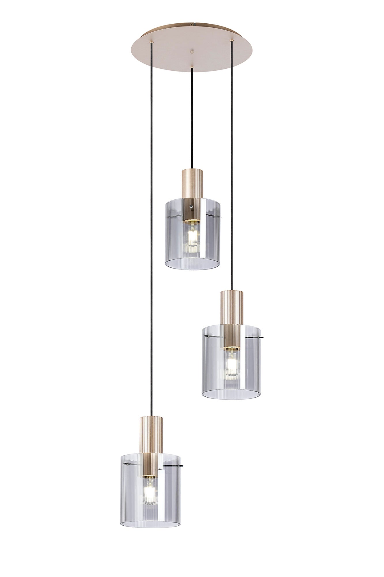 Hailey 3Lt Cluster Wide Line Glass - Various Colours