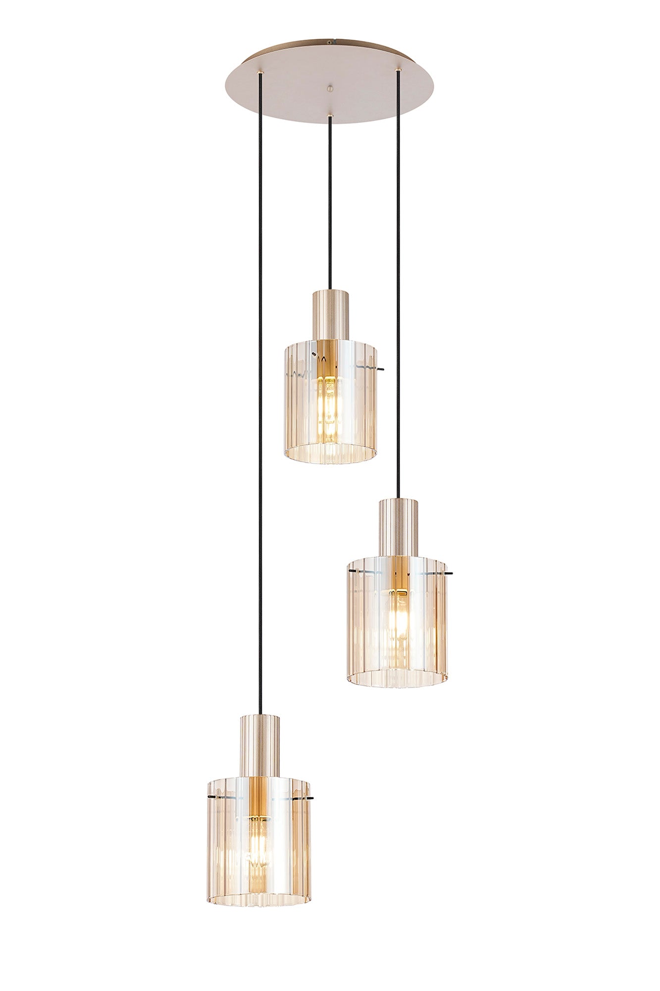 Hailey 3Lt Cluster Wide Line Glass - Various Colours