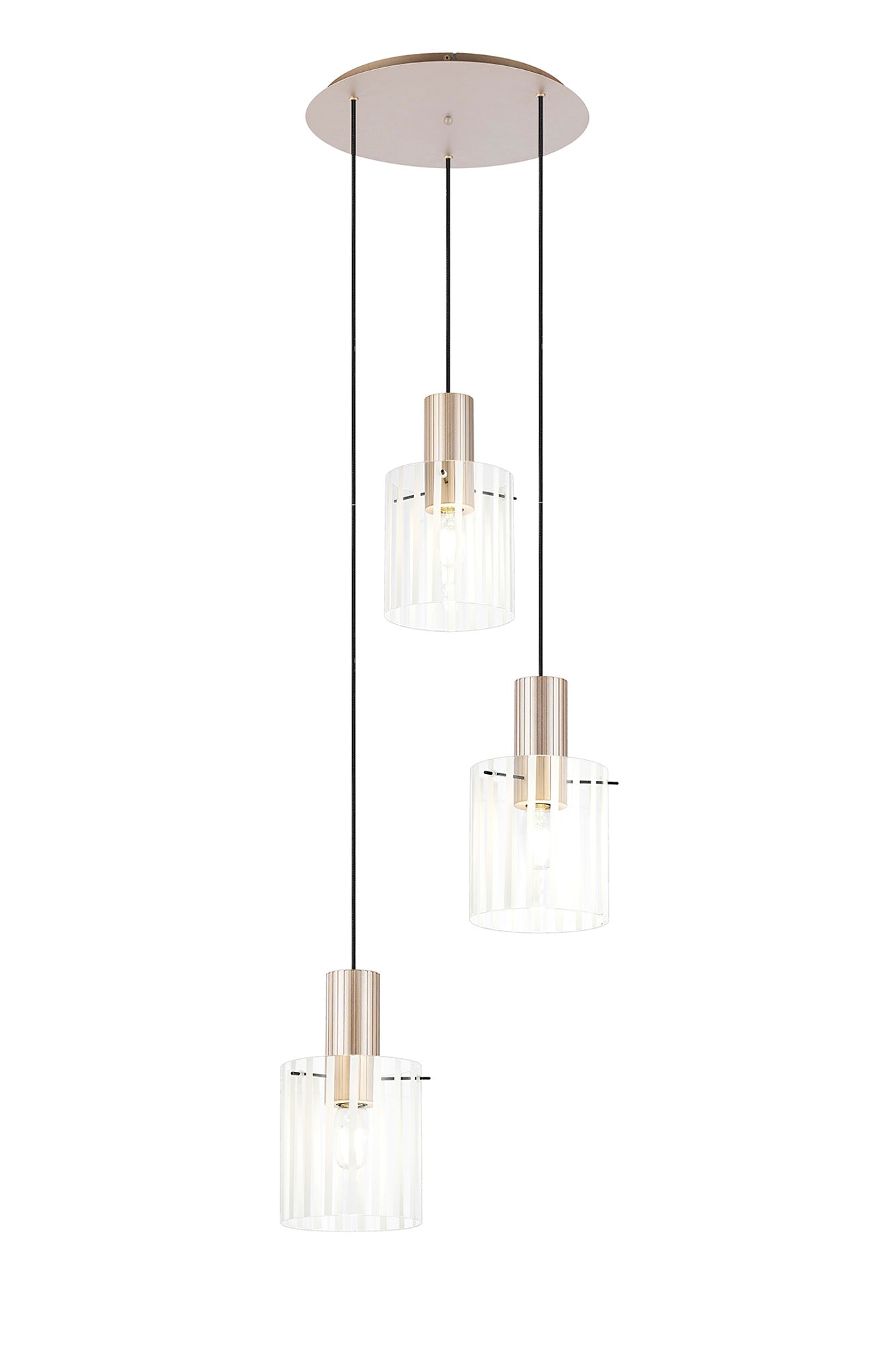 Hailey 3Lt Cluster Wide Line Glass - Various Colours