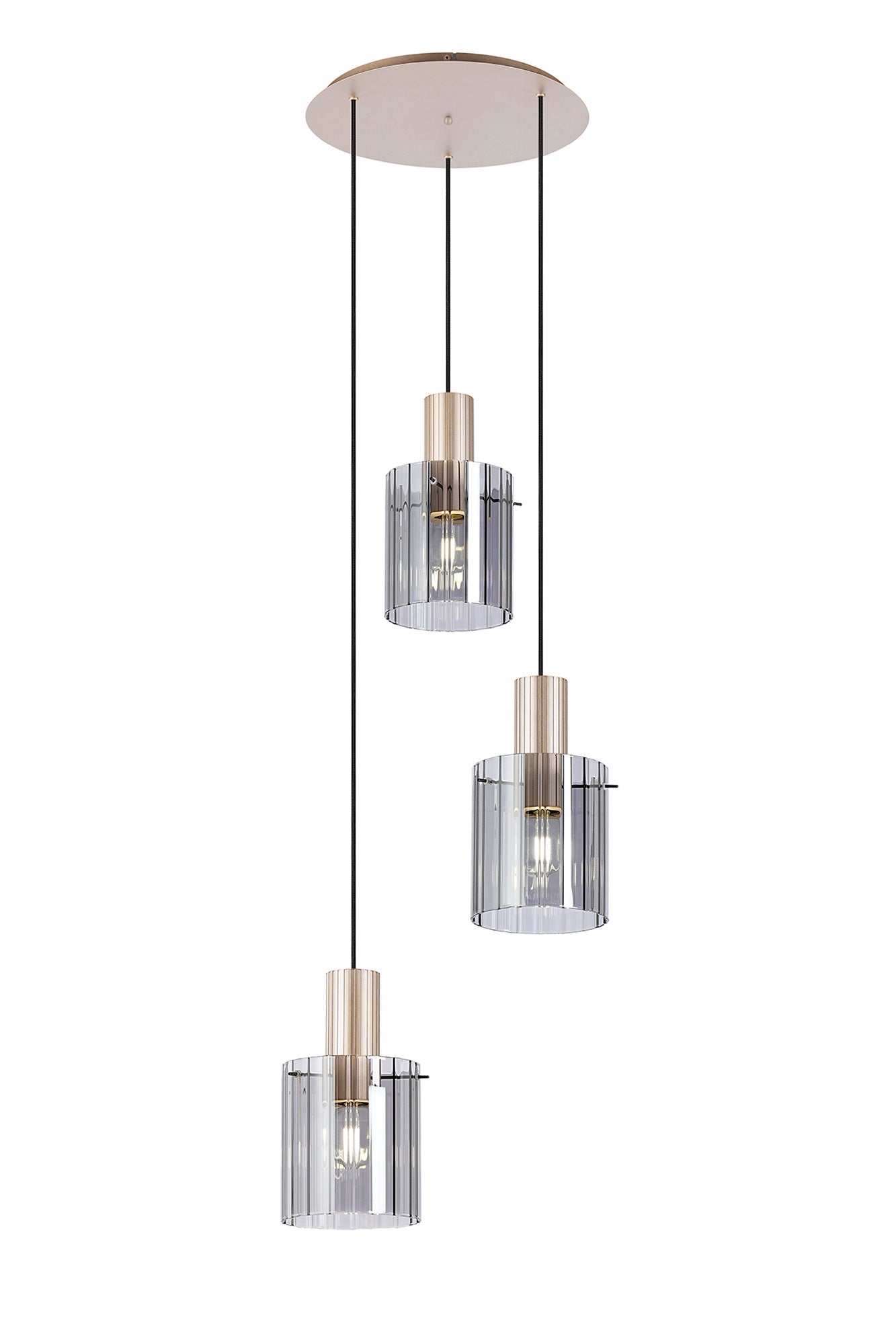 Hailey 3Lt Cluster Wide Line Glass - Various Colours