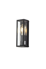 Heuston Flush 1/2 Lt Wall Lamp IP65 - Clear/Frosted