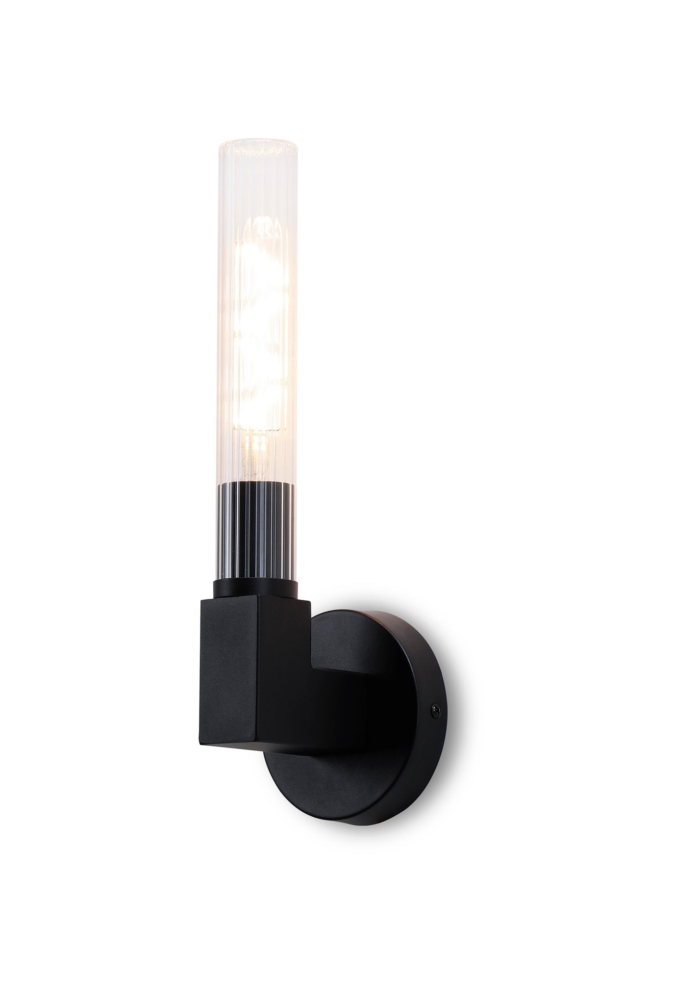 Asmeen 1 Light Wall, E27, IP44, Satin Black Finish Promotional Offer