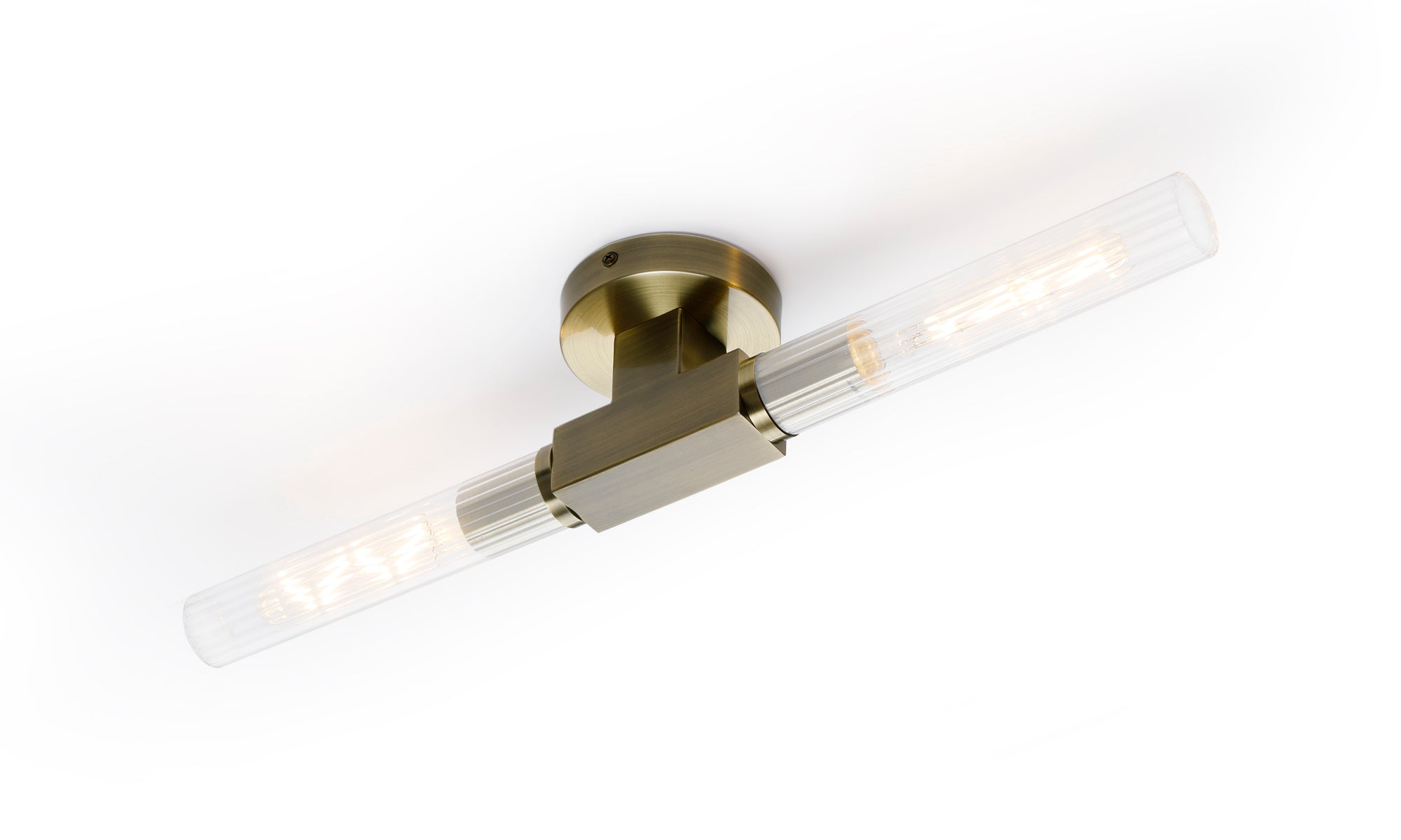 Asti 2/4 Light Ceiling, E27, IP44, Antique Brass/Satin Nickel/Satin Black Finish