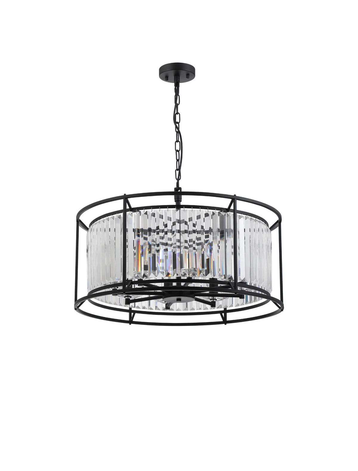 Massa 8/10Lt Crystal Ceiling Light/Semi Flush Convertible - Various FInish