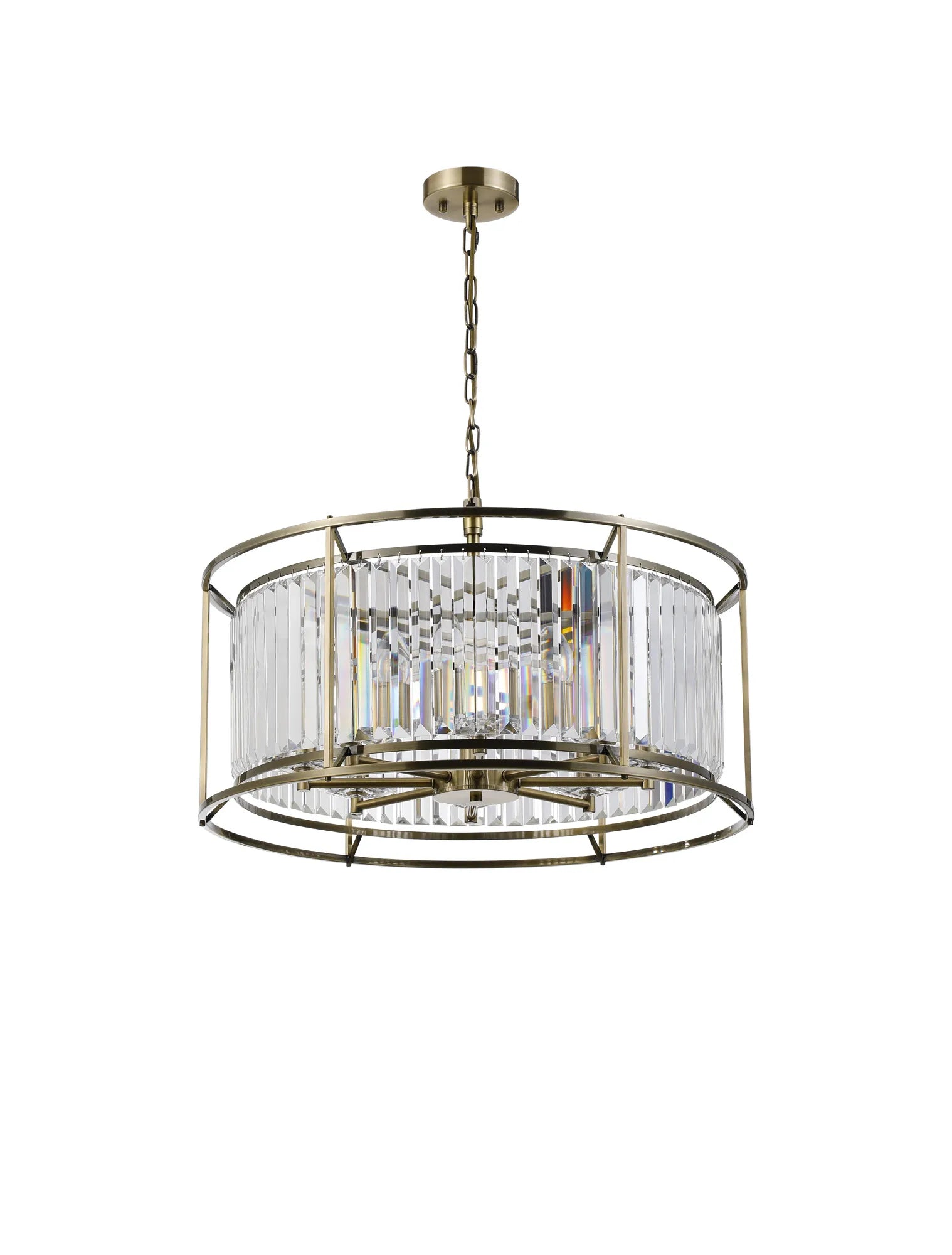 Massa 8/10Lt Crystal Ceiling Light/Semi Flush Convertible - Various FInish