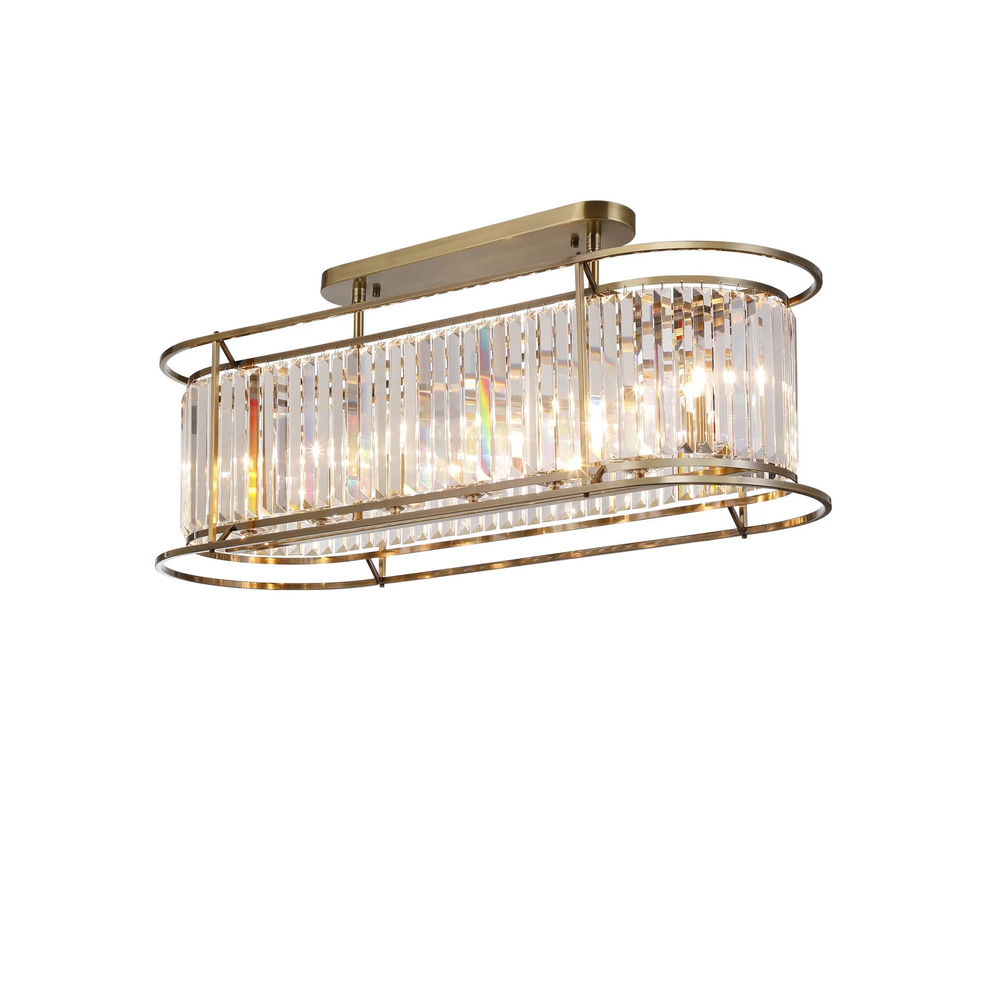 Massa Kitchen Table/Island Ceiling Light, 7Lt x E14 - Satin Black & Clear/Antique Brass & Clear/Polished Nickel & Clear IP20