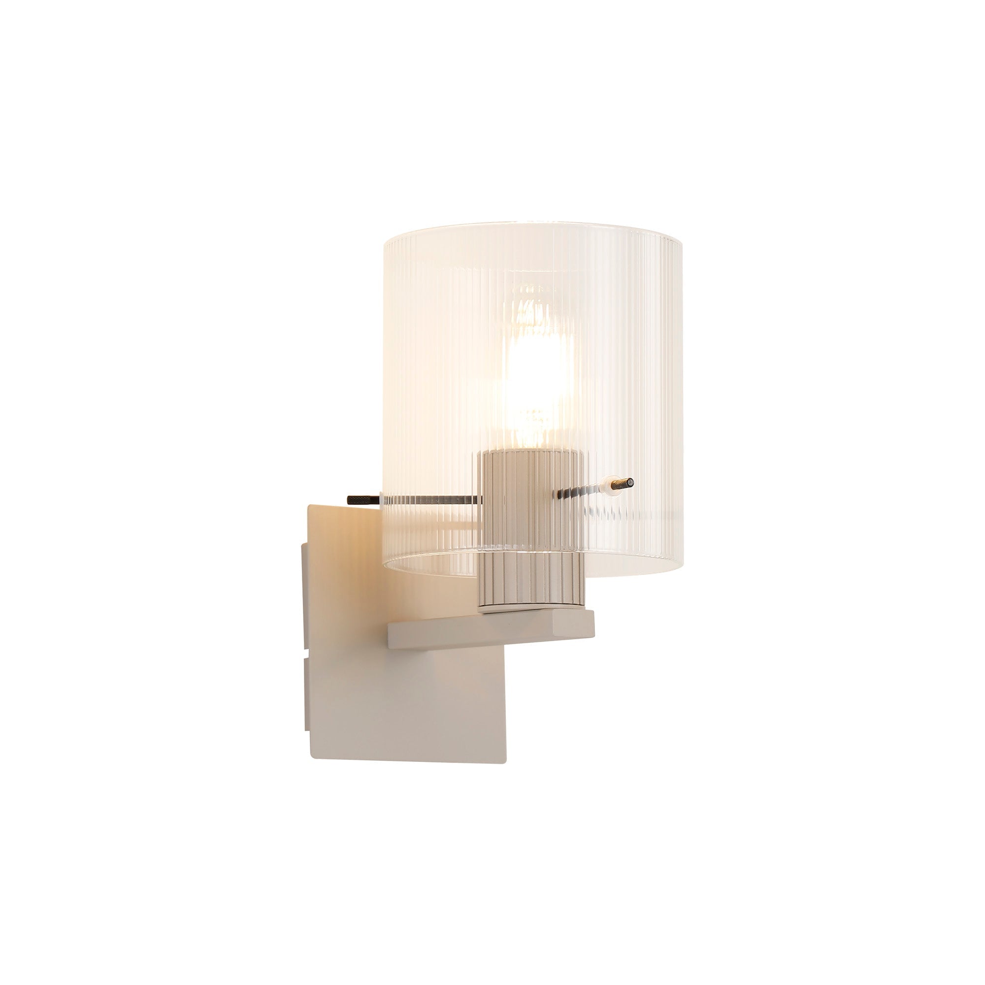Hailey 1Lt Wall Light Wide Line Glass - Various Colours
