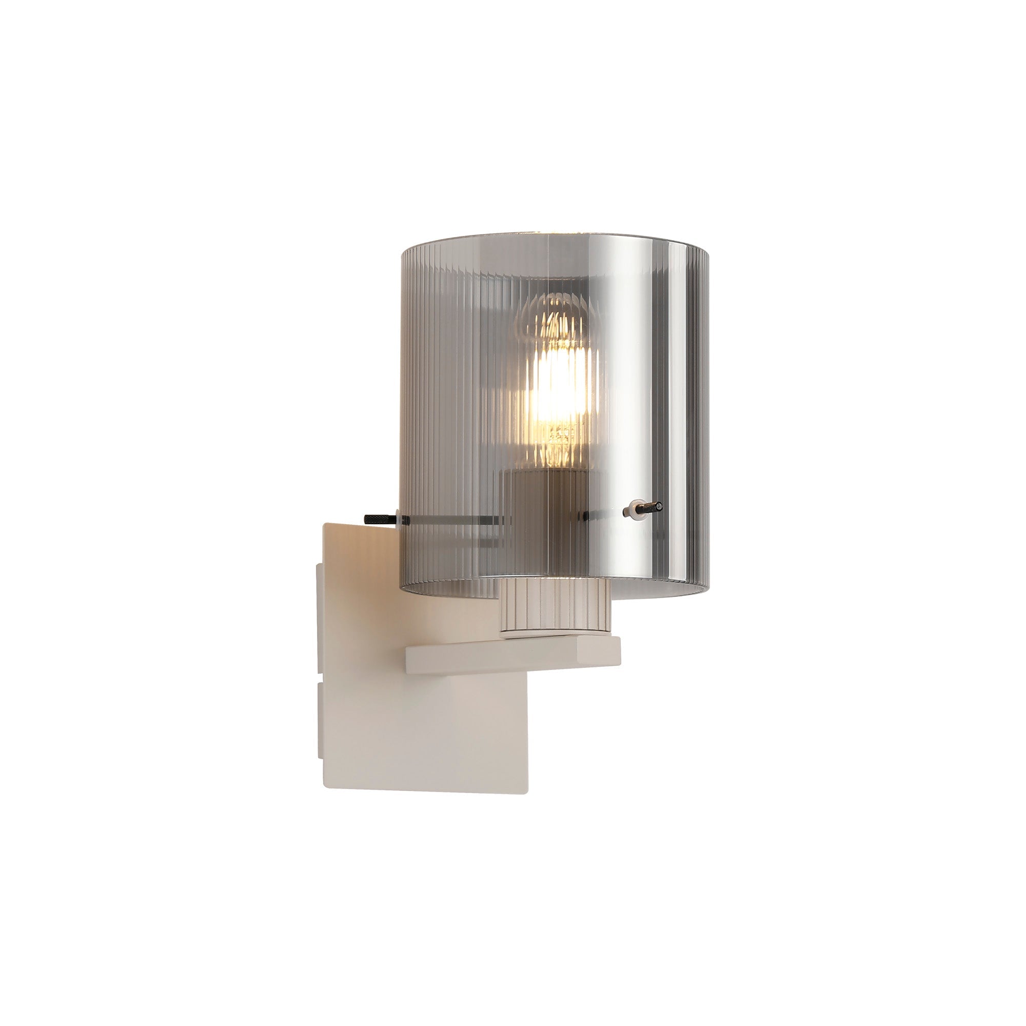 Hailey 1Lt Wall Light Wide Line Glass - Various Colours