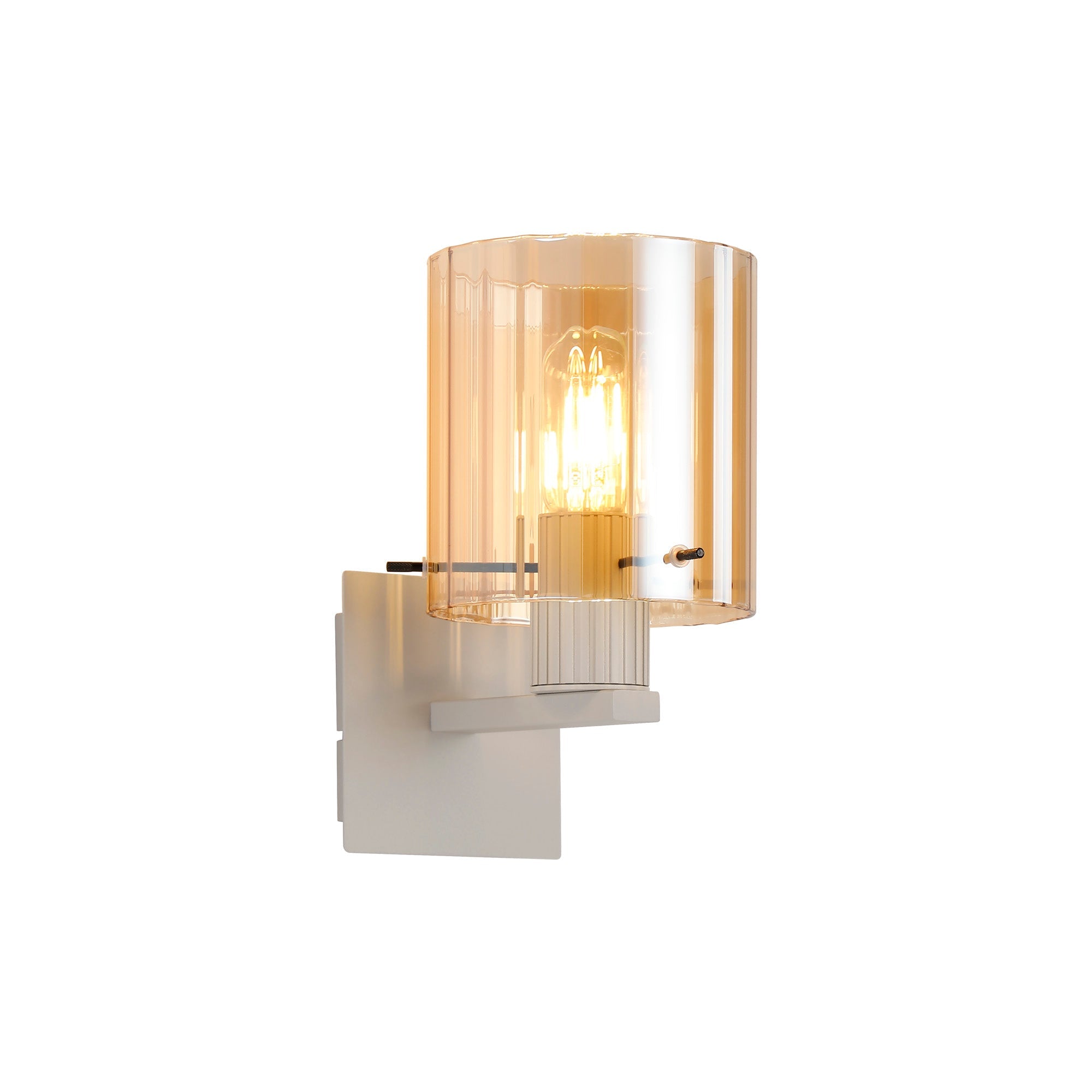 Hailey 1Lt Wall Light Wide Line Glass - Various Colours