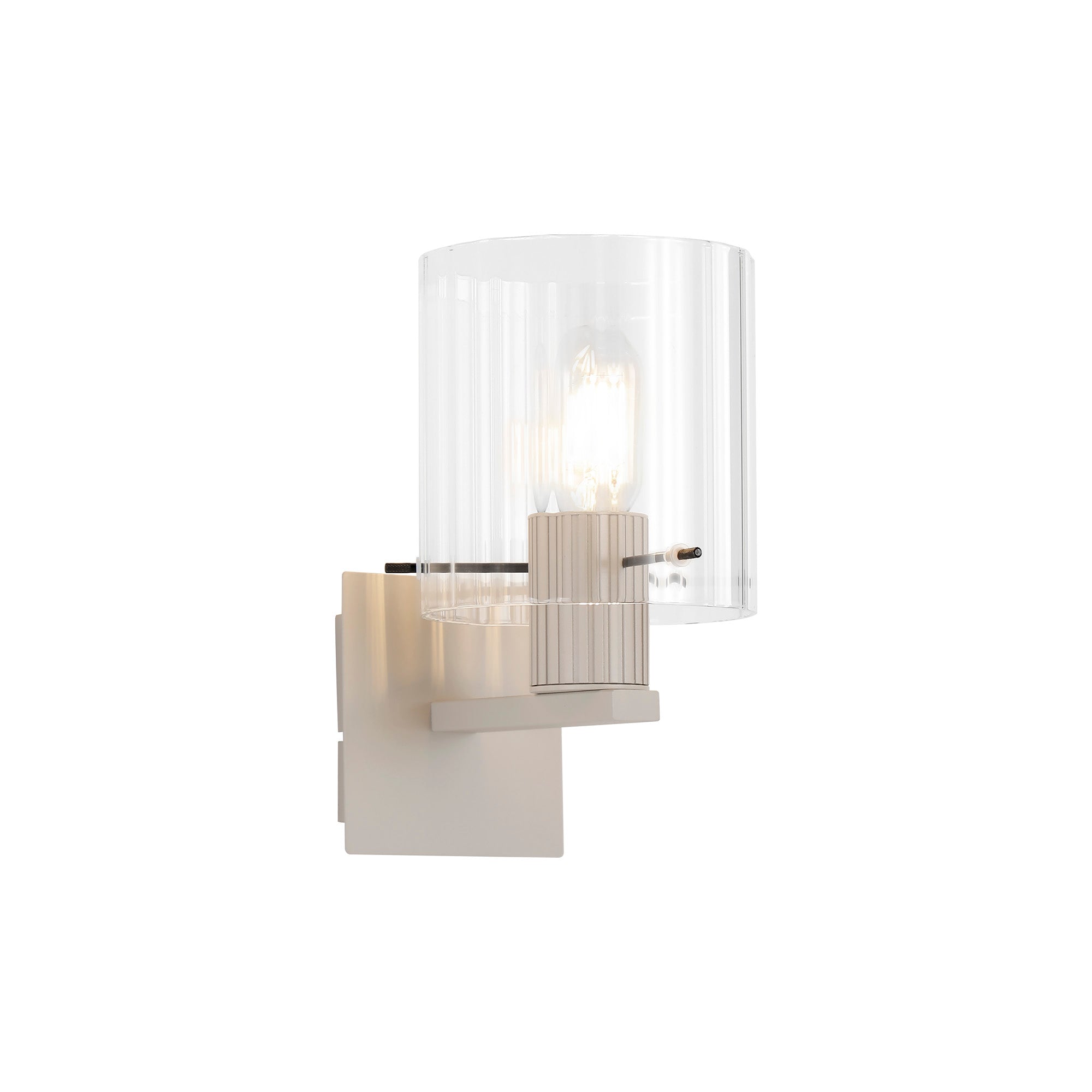Hailey 1Lt Wall Light Wide Line Glass - Various Colours