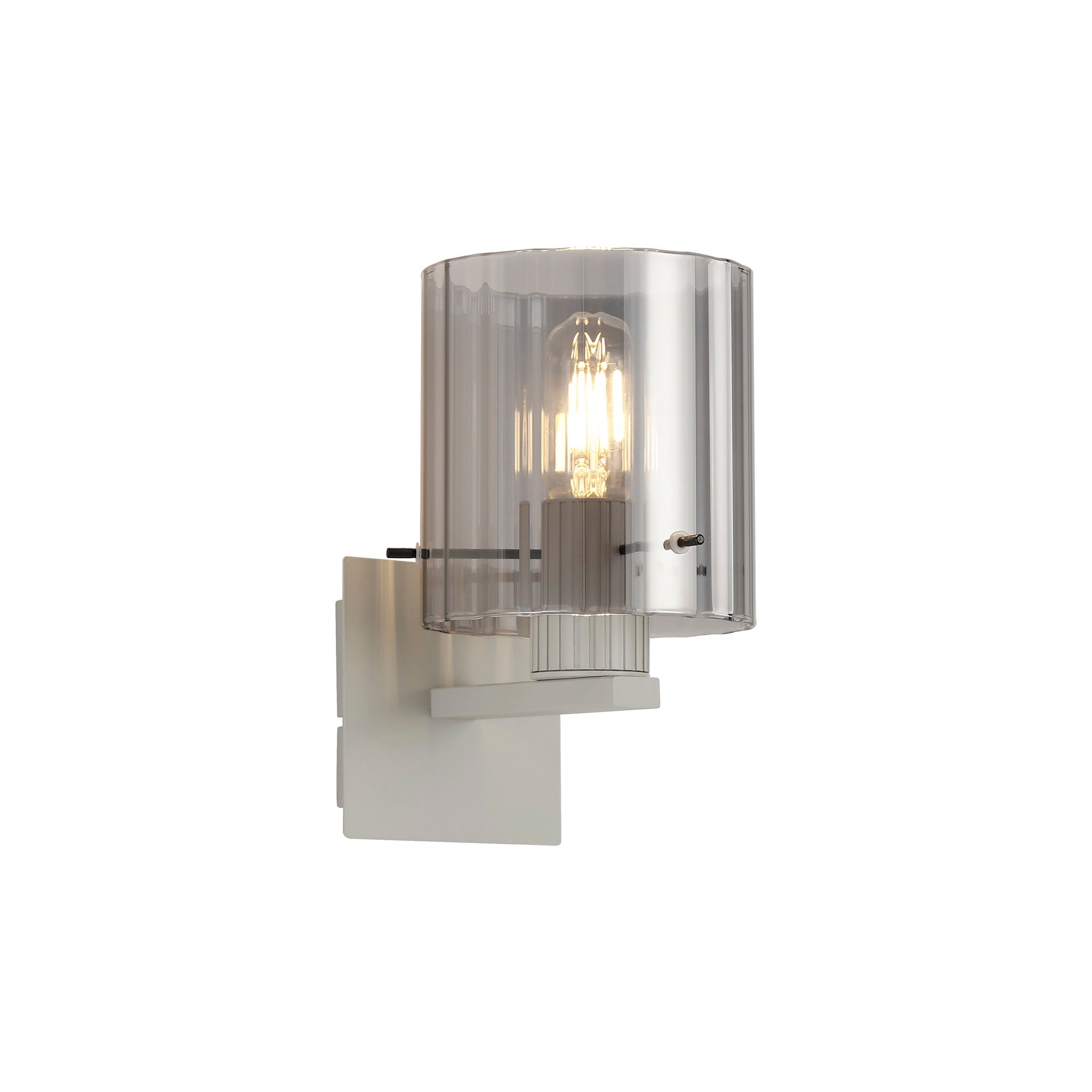 Hailey 1Lt Wall Light Wide Line Glass - Various Colours