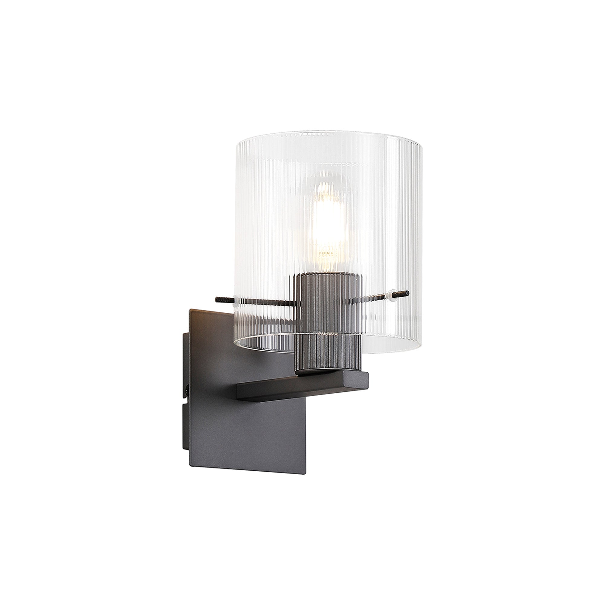 Hailey 1Lt Wall Light Wide Line Glass - Various Colours